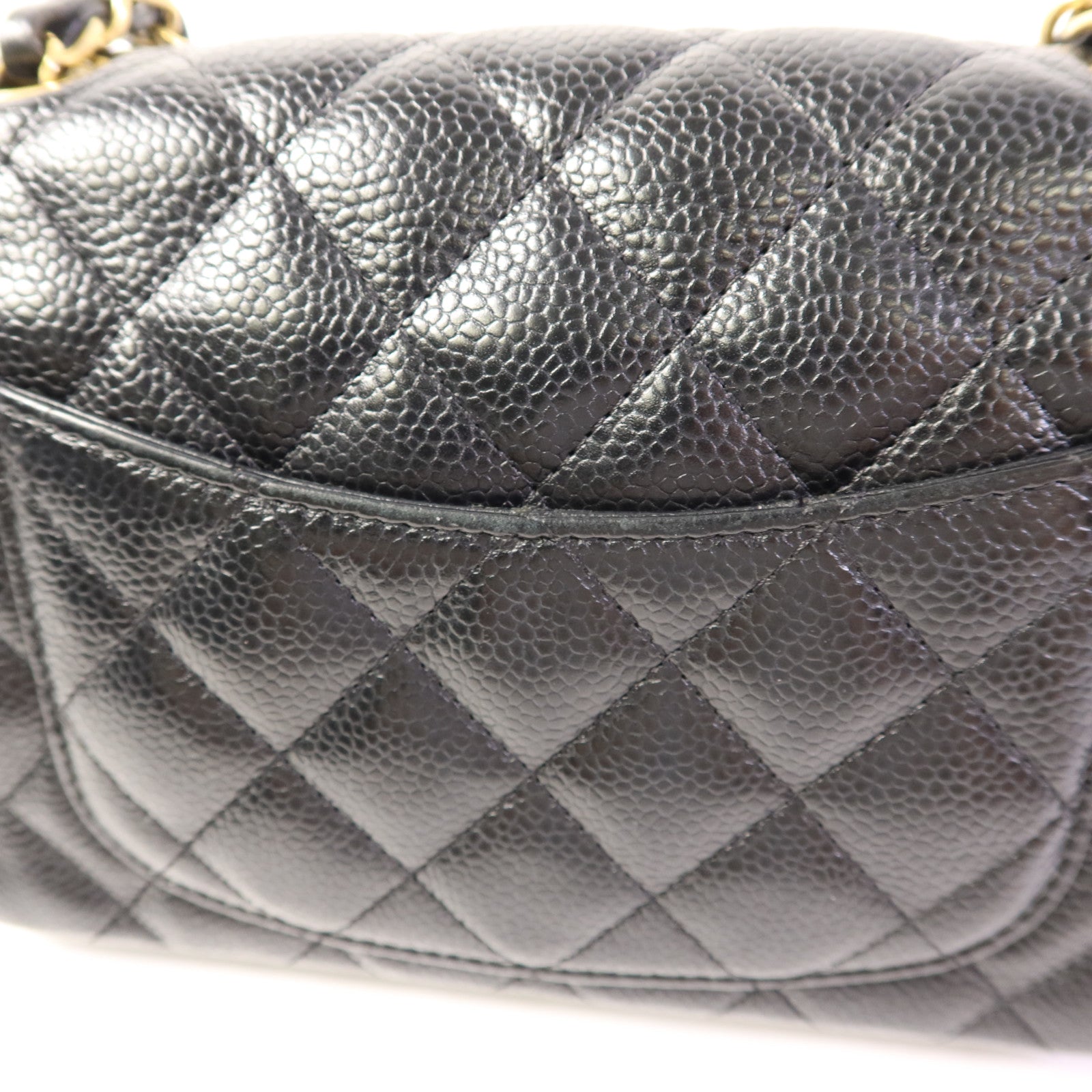 CHANEL 牛皮皮革Mini Classic 20金扣鏈帶肩背袋