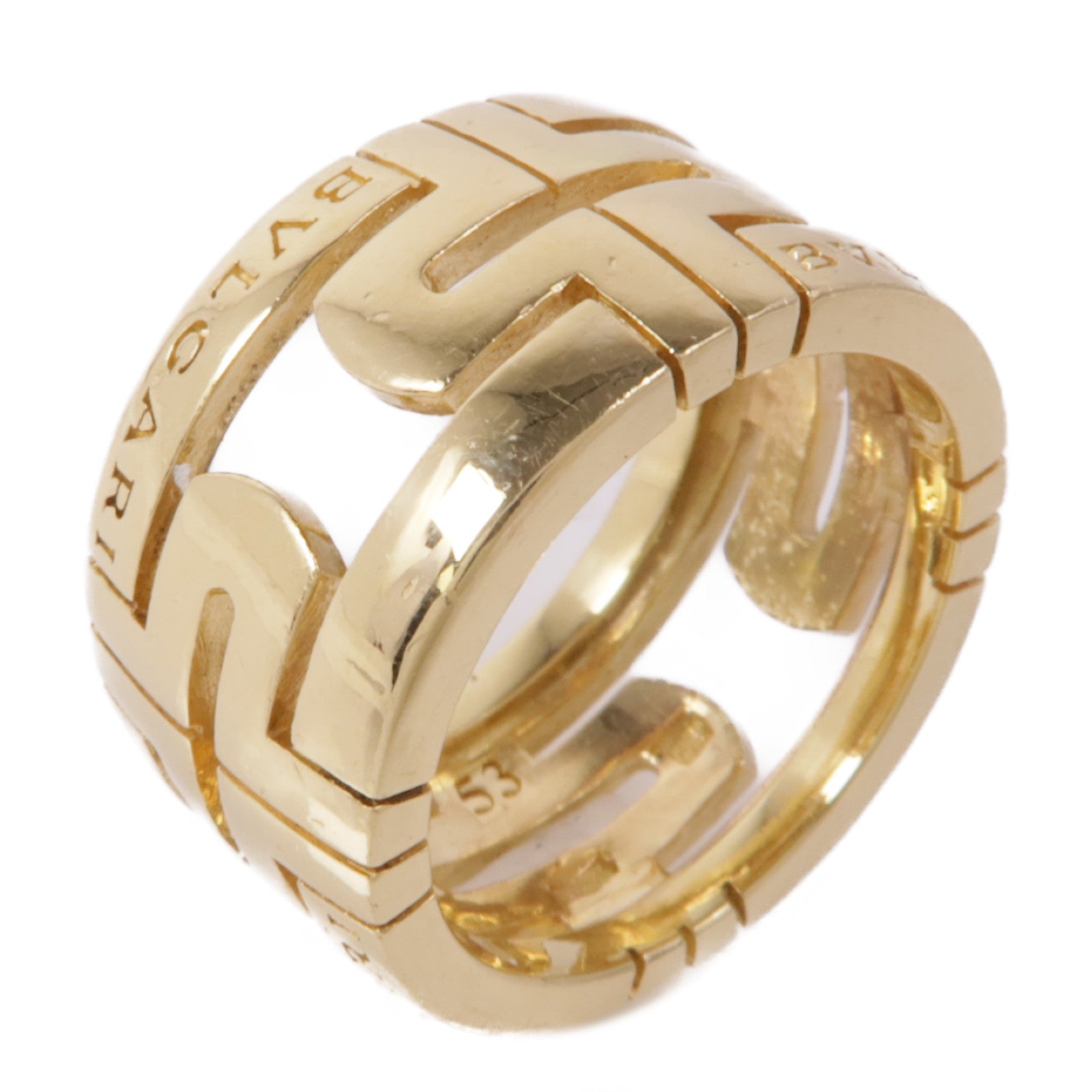 BVLGARI 【激減優惠】18K黃金Parentesi Ring戒指Bvlgari#53/US#6.25