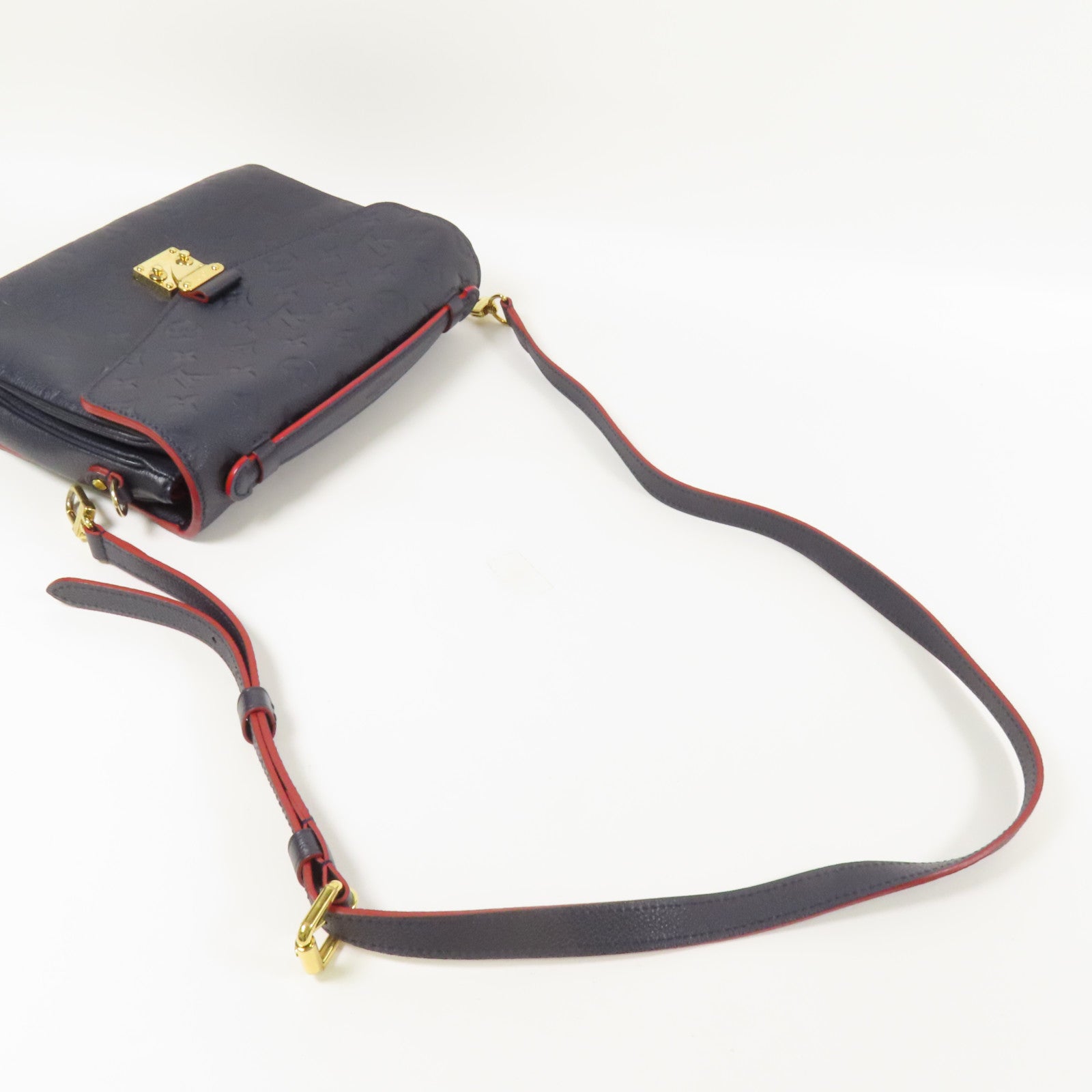 LOUIS VUITTON Monogram Empreinte Pochette Metis金扣手挽肩背兩用袋