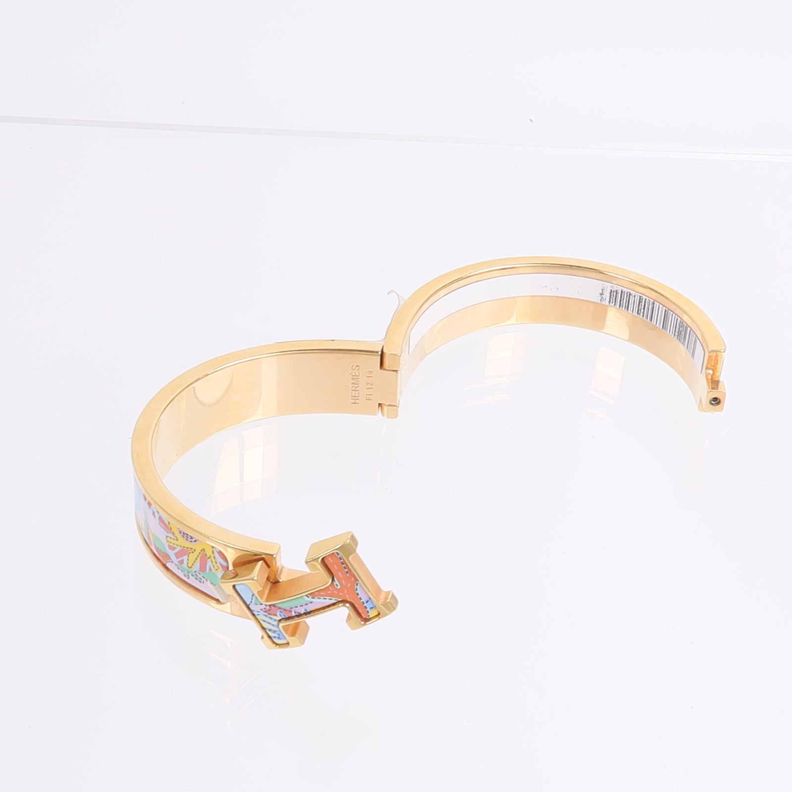 HERMES 金屬/琺瑯Clic H Bracelet手鐲