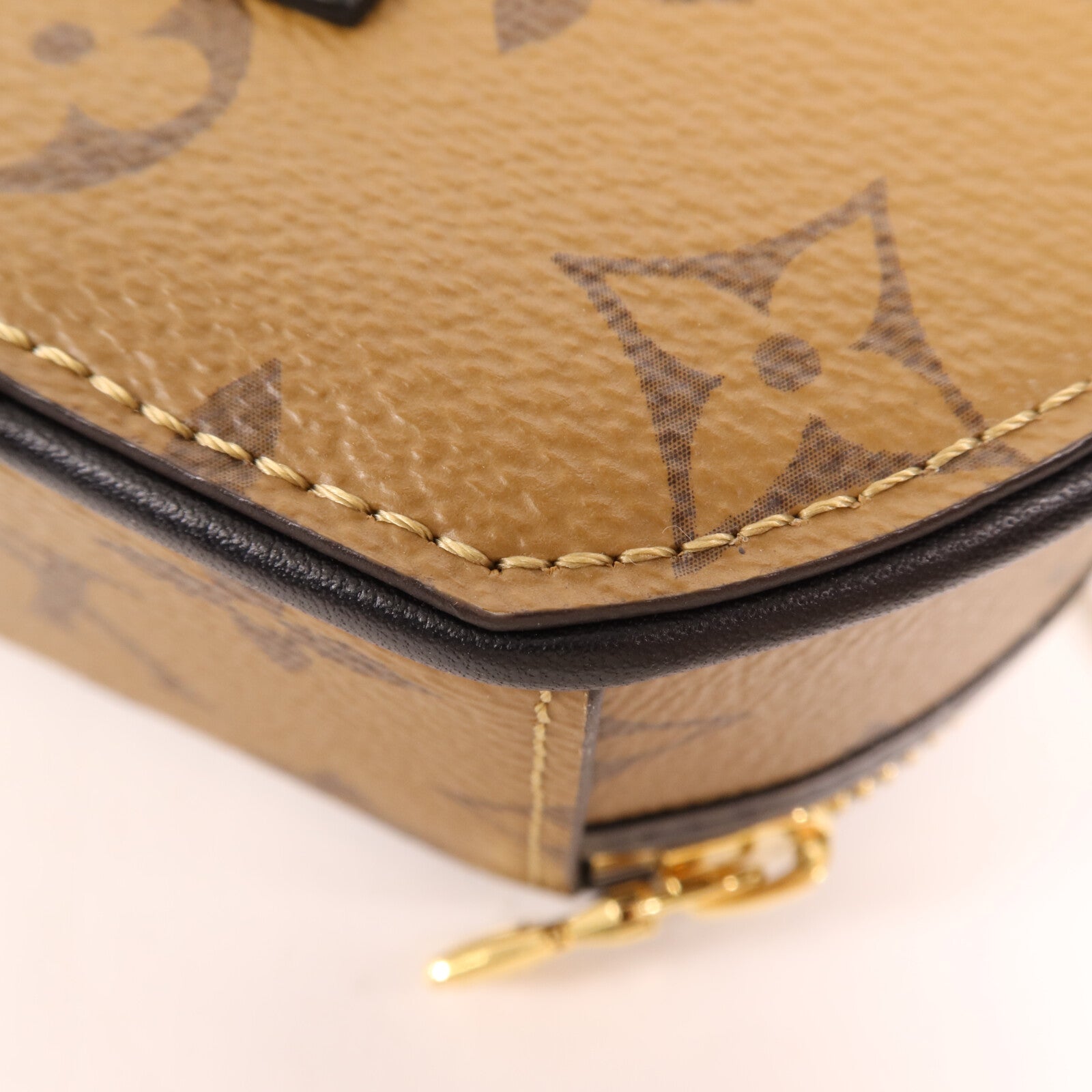 LOUIS VUITTON Monogram Reverse Mini Boite Chapeau金扣手挽肩背兩用袋