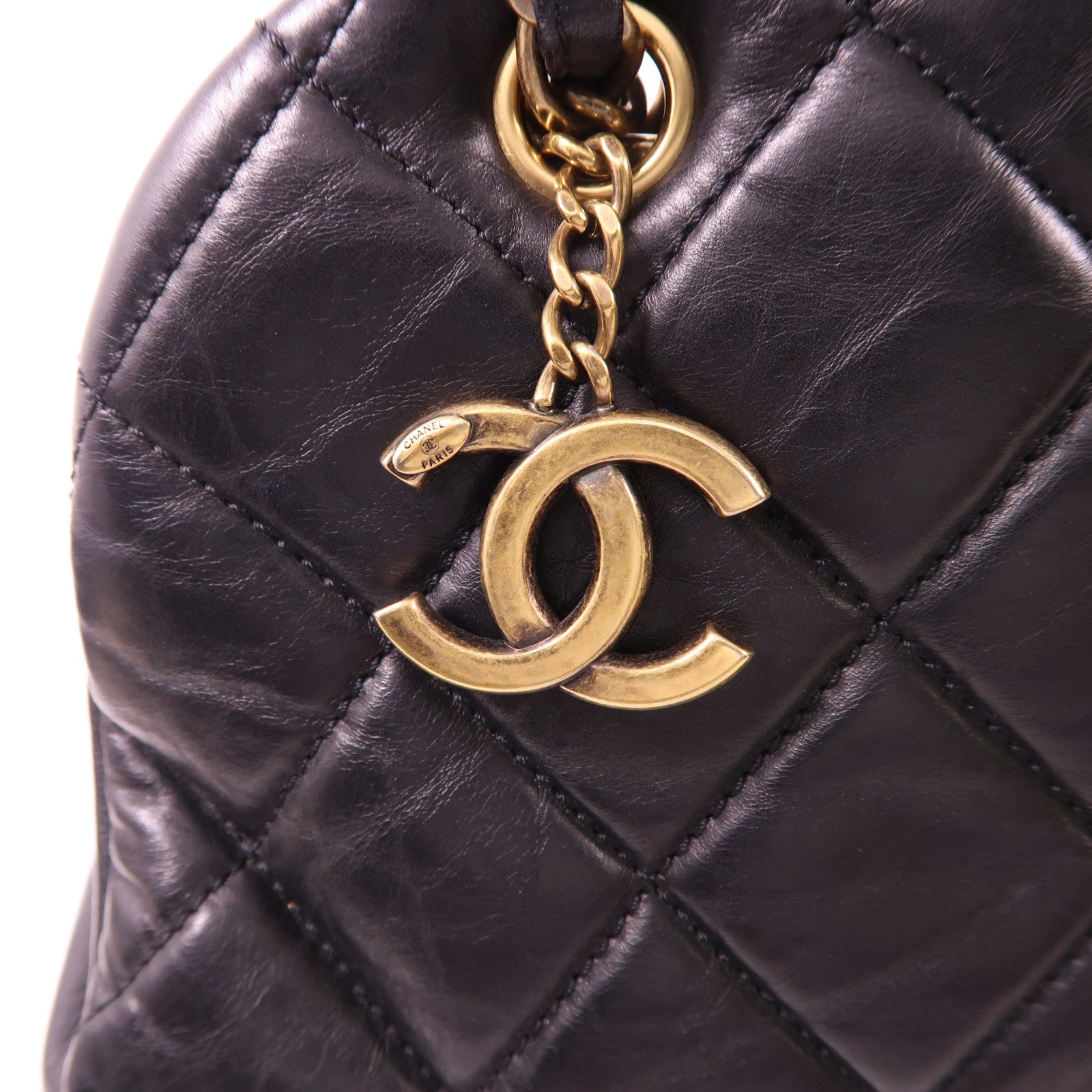 CHANEL 牛皮皮革Chain Shoulder Bag金扣鏈帶肩背袋