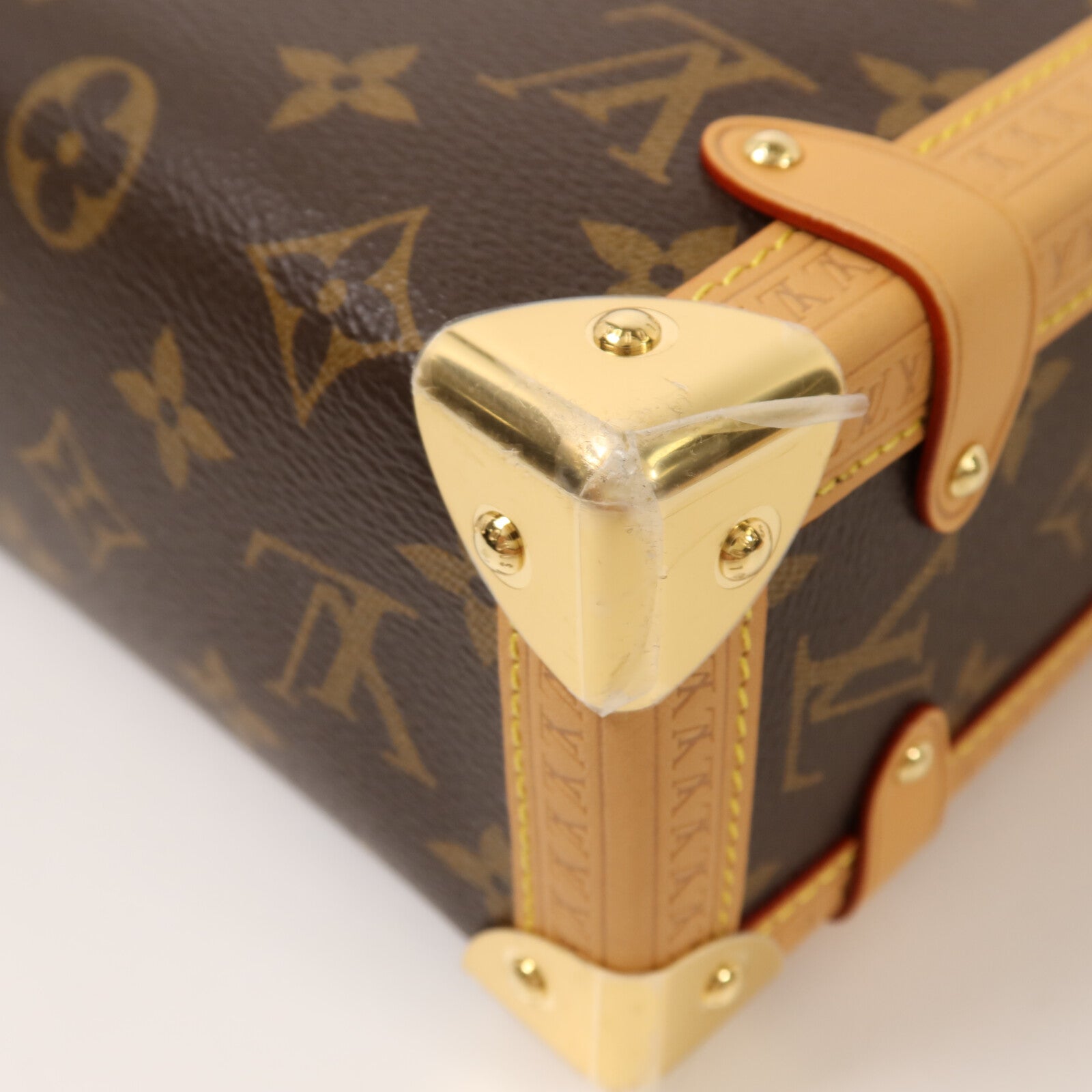 LOUIS VUITTON Monogram Side Trunk PM金扣手挽肩背兩用袋