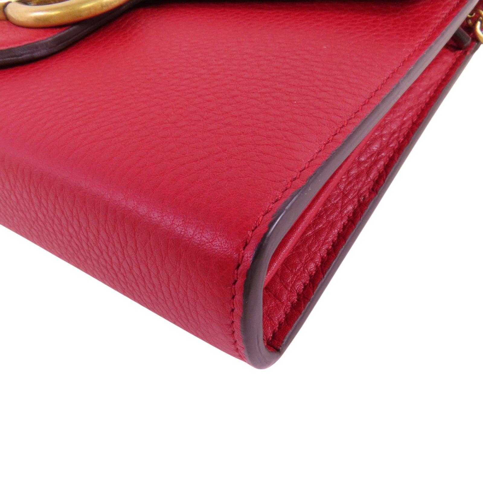 GUCCI 牛皮皮革GG Marmont Chain Wallet金扣鏈帶肩背袋