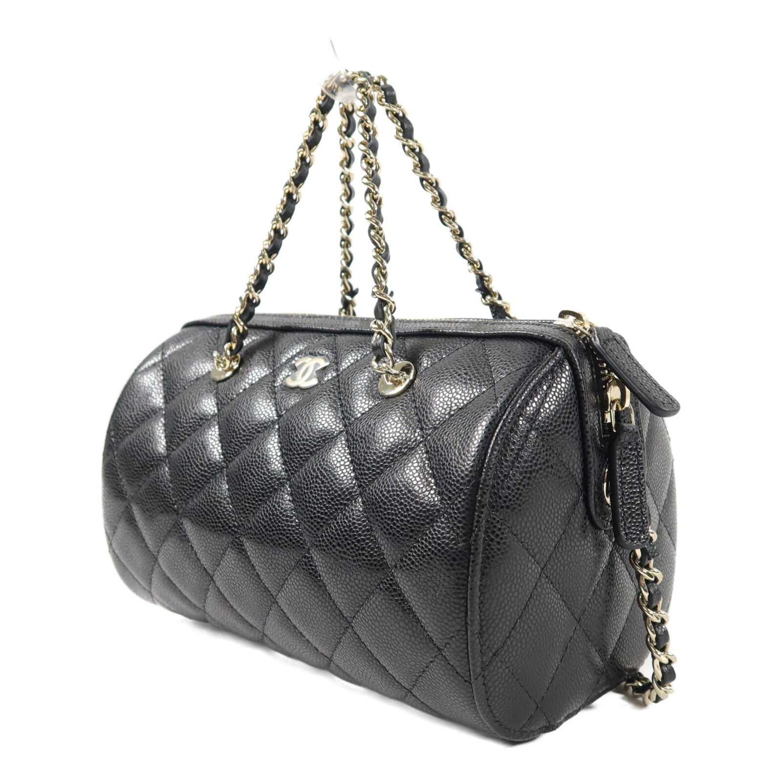 CHANEL 牛皮皮革Mini Bowling Bag手挽肩背兩用袋