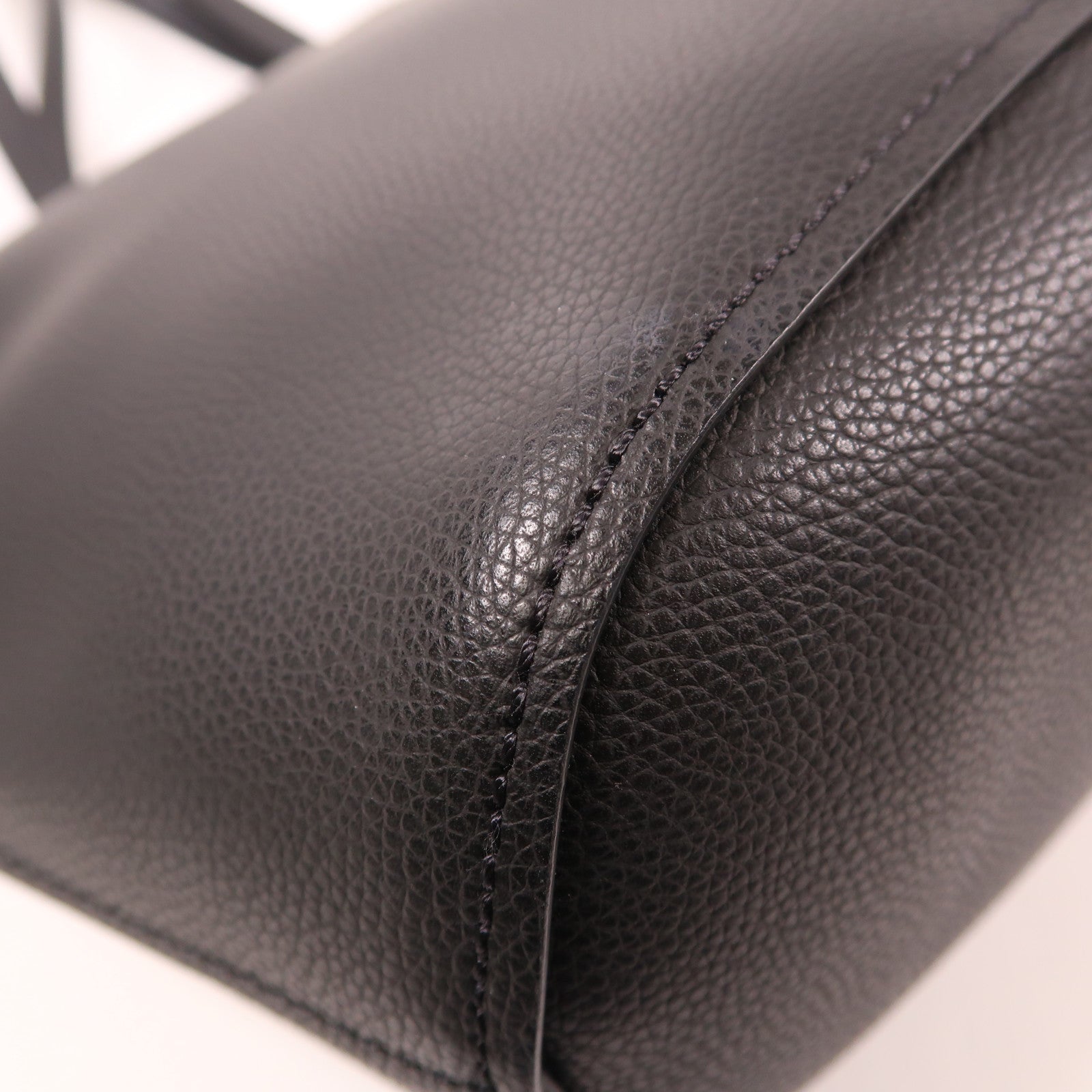 Chloe GHW Aby Shoulder Tote Bag Calfskin Leather Black