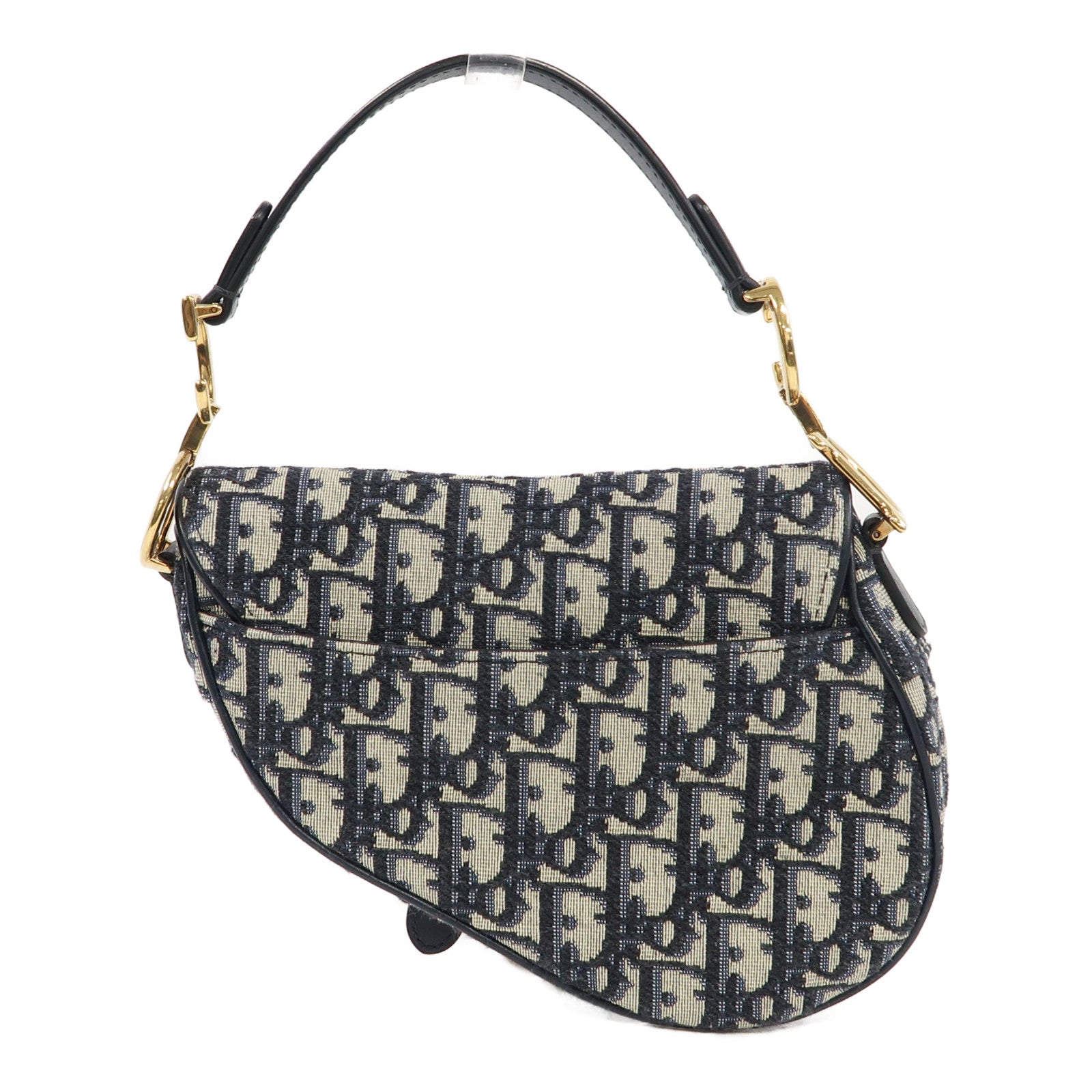 Dior 【激減優惠】帆布Shoulder Bag金扣手挽袋藍色