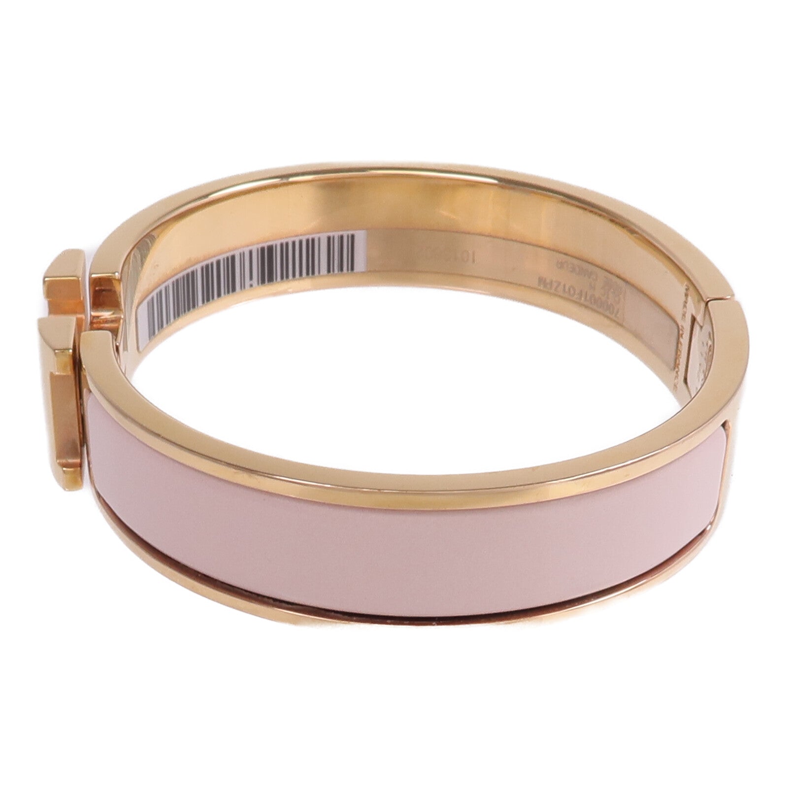 HERMES 金屬/琺瑯Clic H Bracelet手鐲Rose Candeur