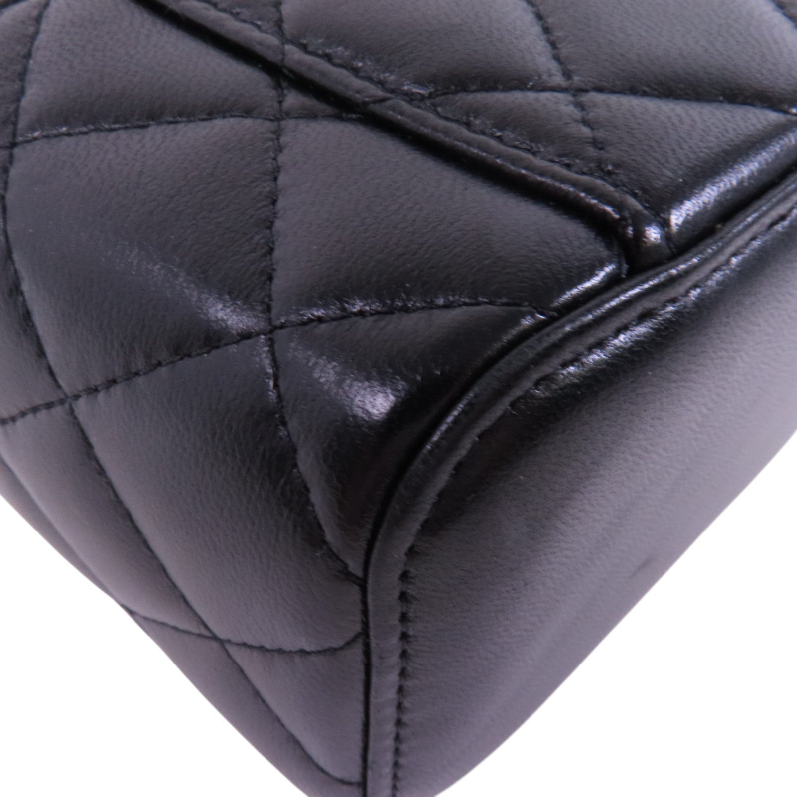 CHANEL 【激減優惠】羊皮皮革Mini Vanity Case金扣鏈帶肩背袋