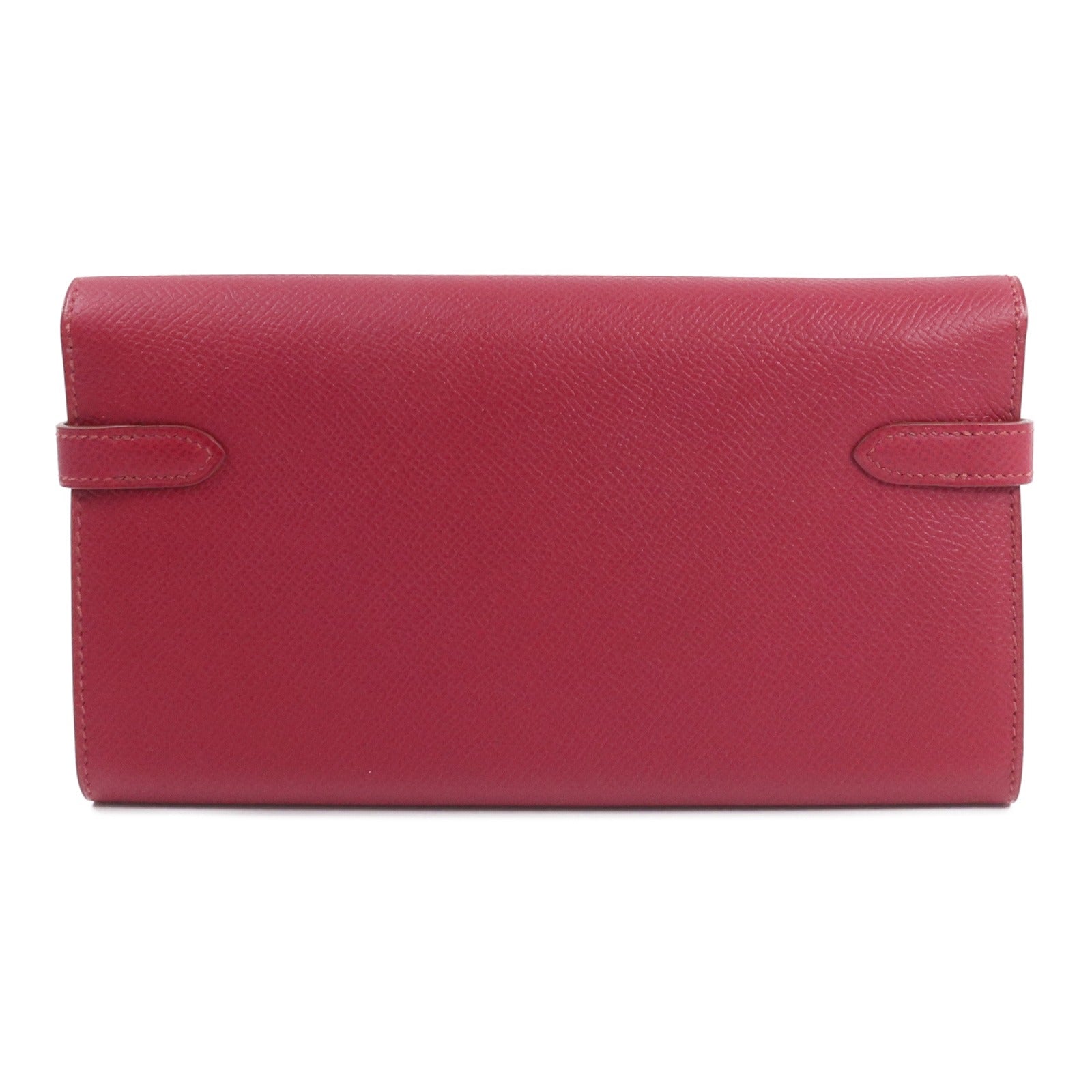 HERMES Epsom皮革Kelly Long Wallet長錢包Rubis