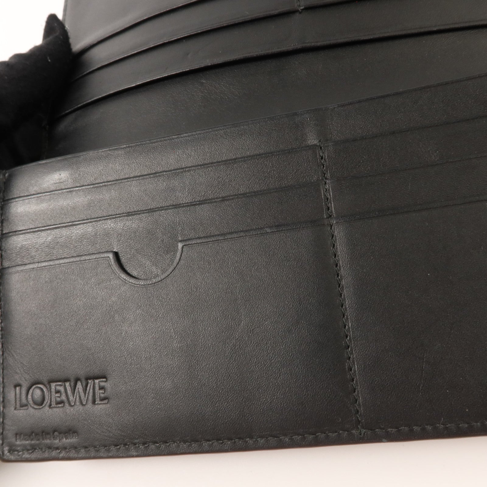 LOEWE 牛皮皮革Long Wallet銀扣長錢包