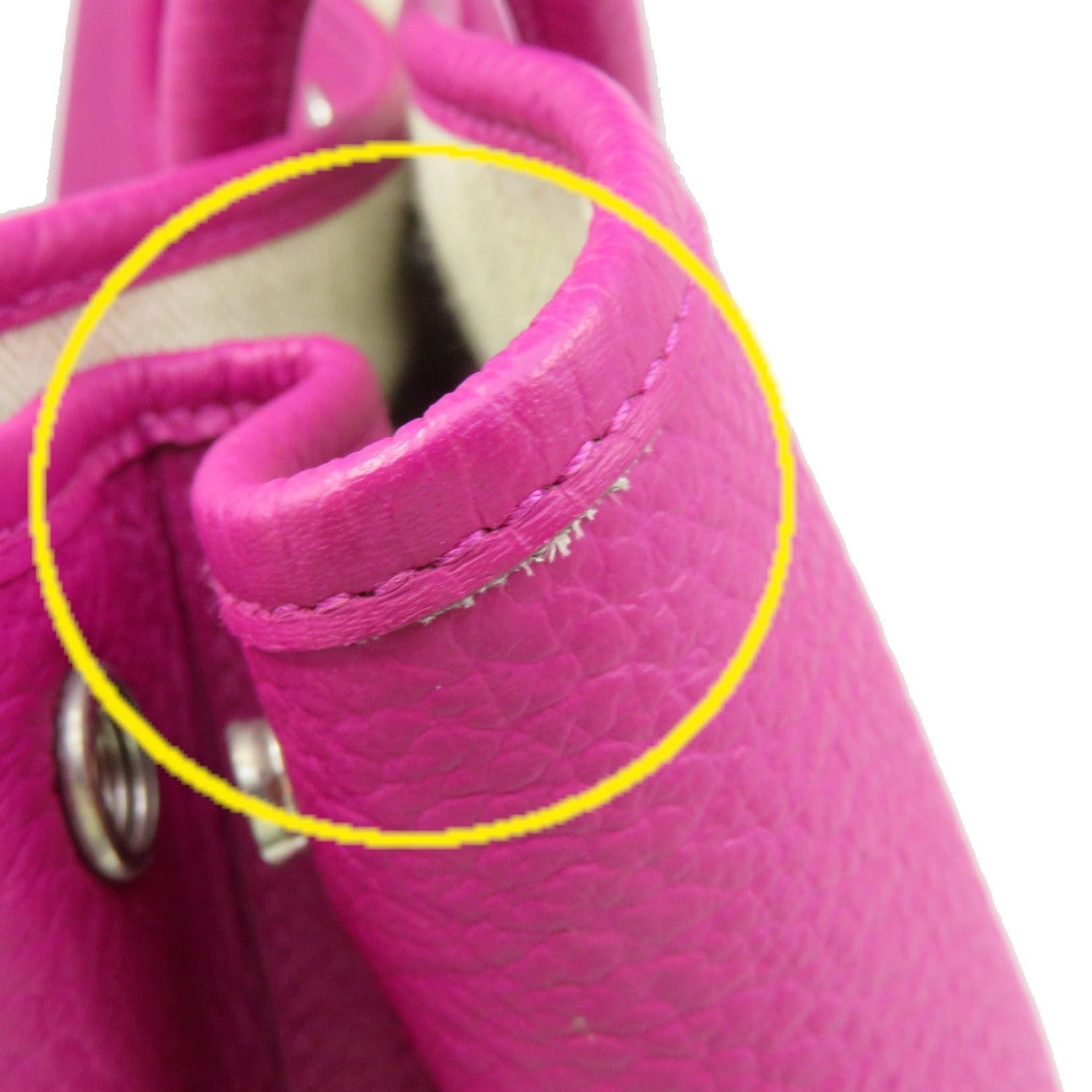 HERMES Country皮革GardenParty PM Hand Bag手挽袋Rose Purple紫色