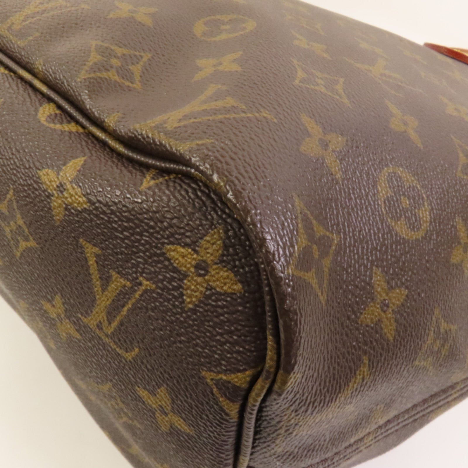 LOUIS VUITTON Monogram Neverfull MM金扣肩背袋手挽袋