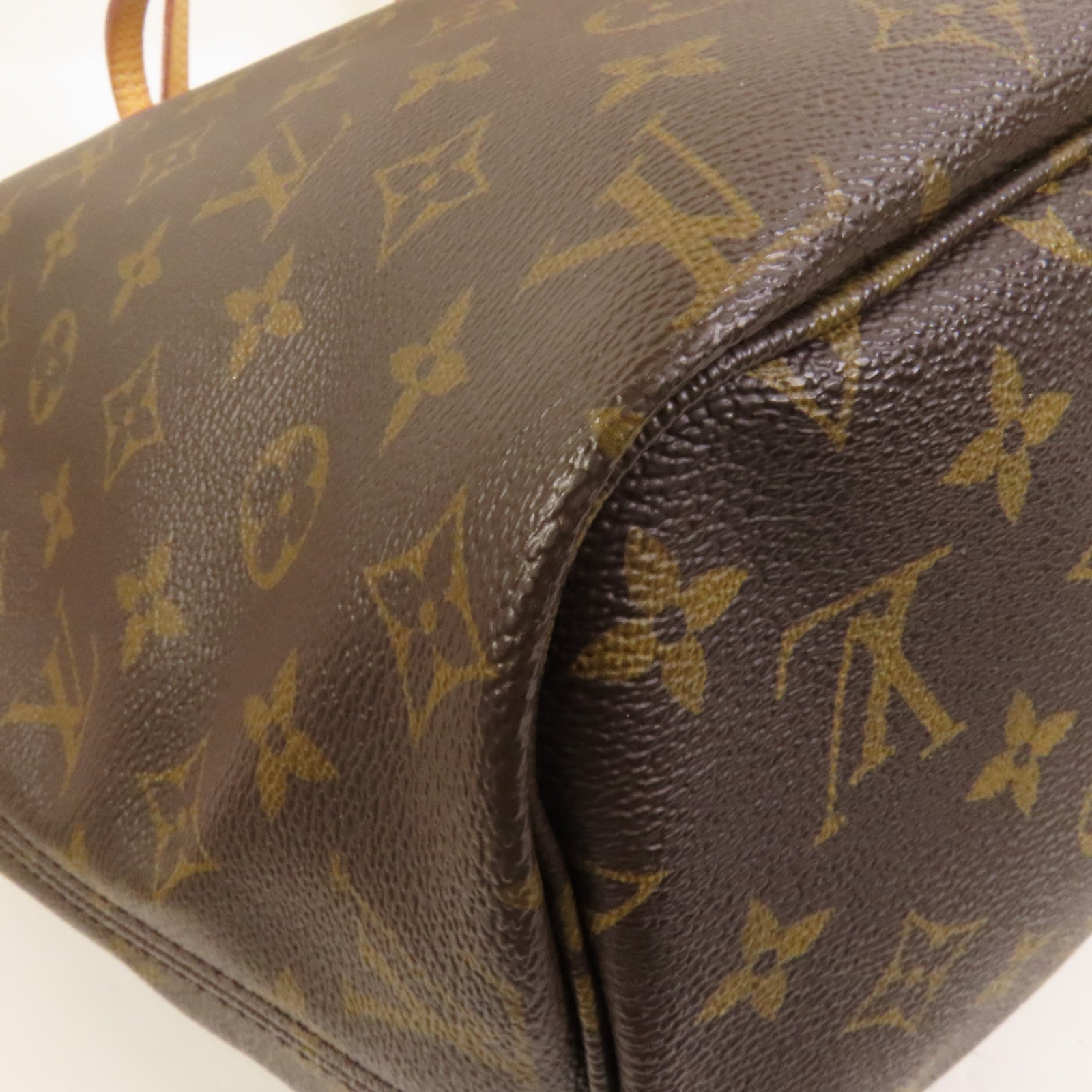 LOUIS VUITTON Monogram Neverfull MM金扣肩背袋手挽袋