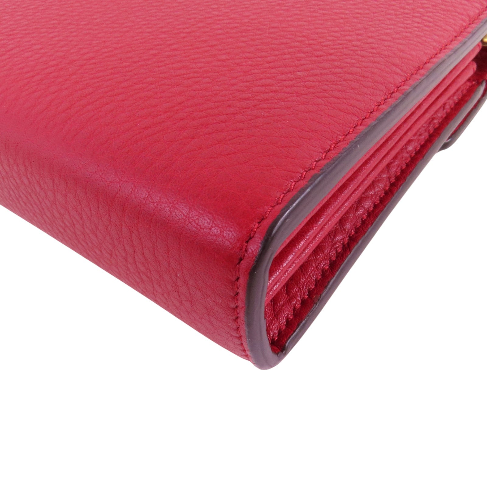 GUCCI 牛皮皮革GG Marmont Chain Wallet金扣鏈帶肩背袋