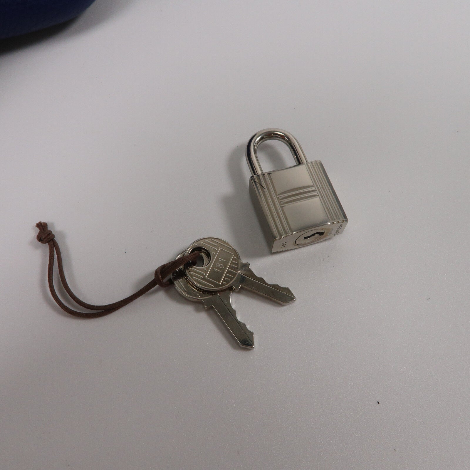 HERMES Clemence皮革Picotin PM手挽袋Blue Saphir