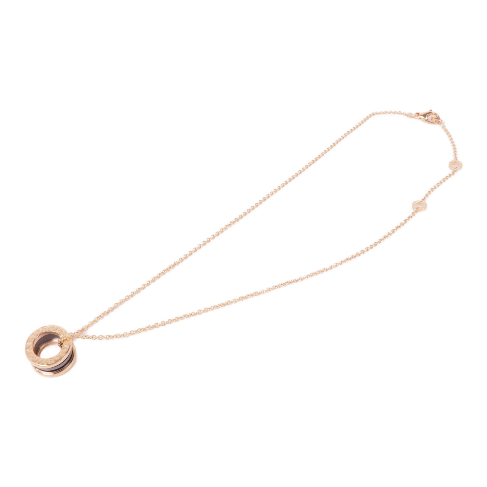 BVLGARI 18K玫瑰金/陶瓷B-Zero1 Necklace項鍊