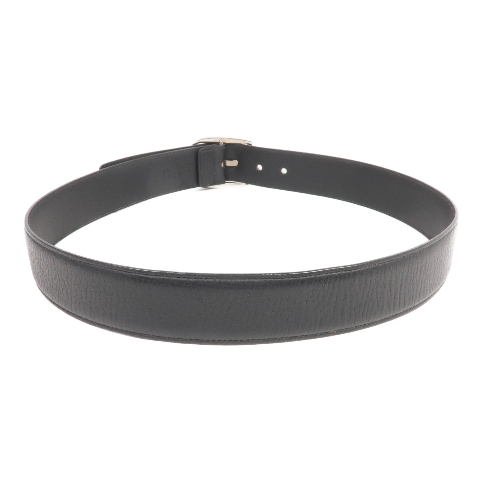 GUCCI 牛皮皮革Belt銀扣皮帶