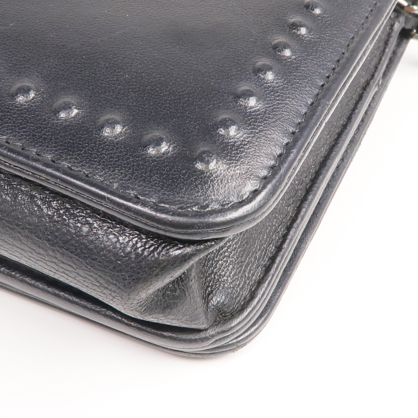 CHANEL 羊皮皮革WOC Wallet On Chain銀扣鏈帶肩背袋