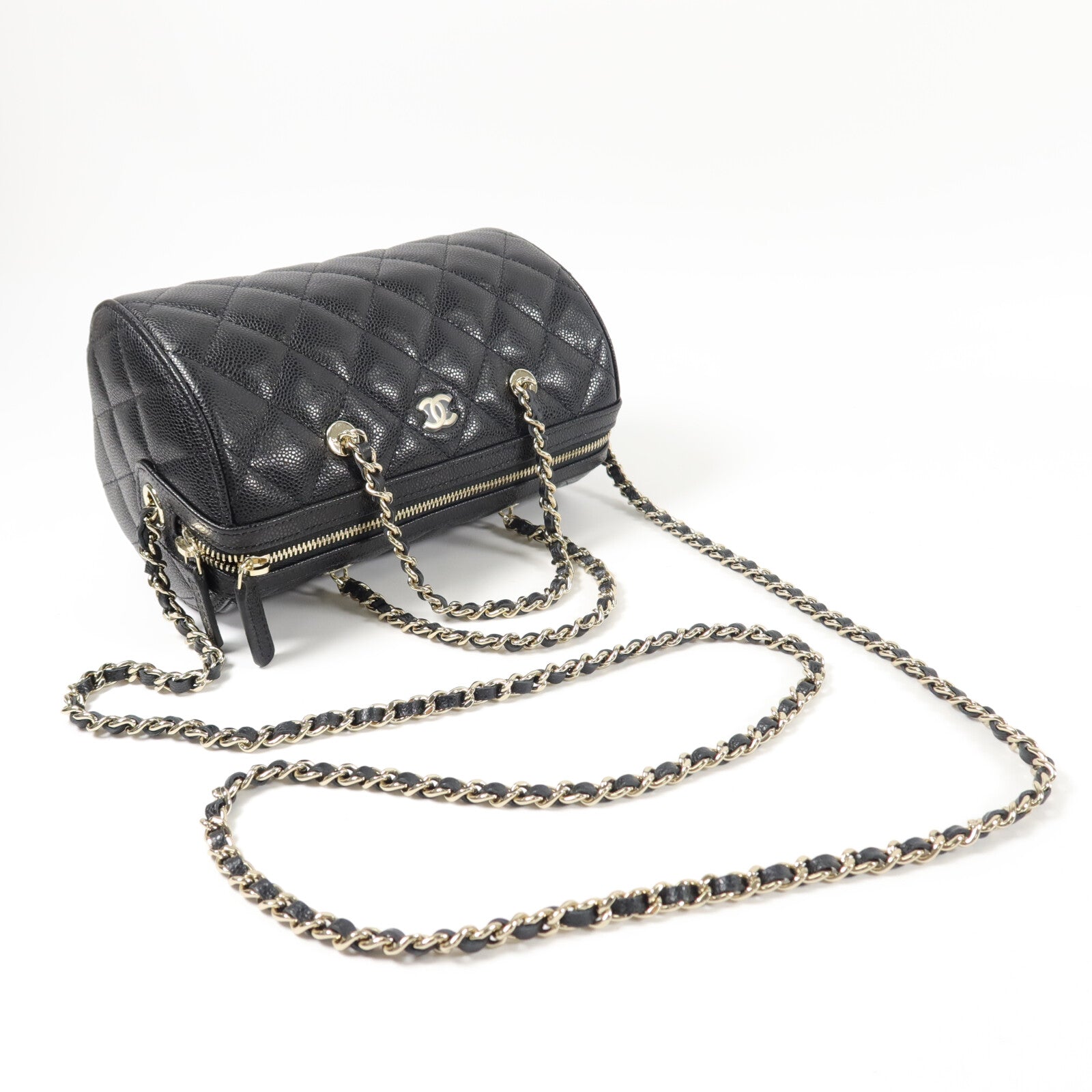 CHANEL 牛皮皮革Mini Bowling Bag手挽肩背兩用袋