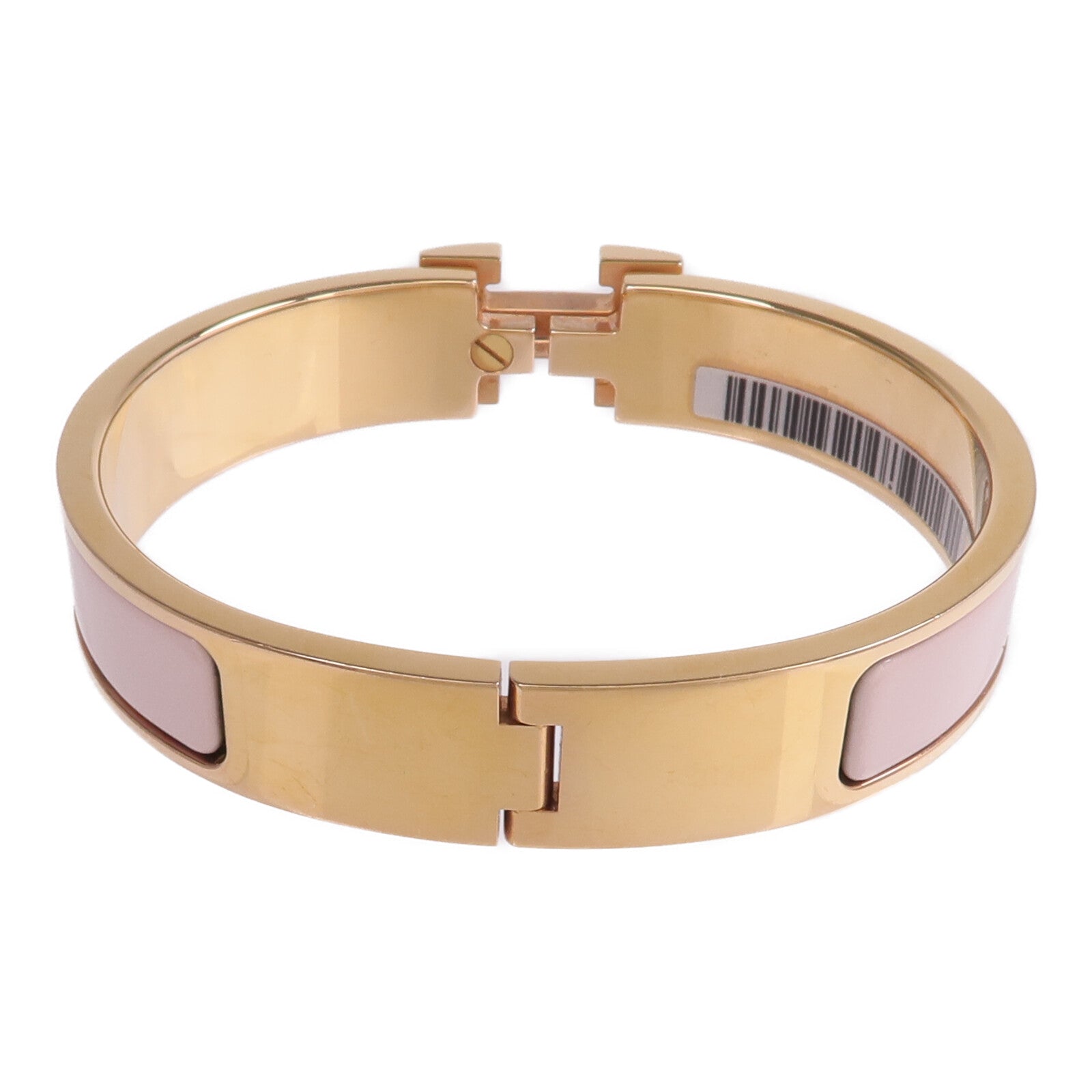 HERMES 金屬/琺瑯Clic H Bracelet手鐲Rose Candeur