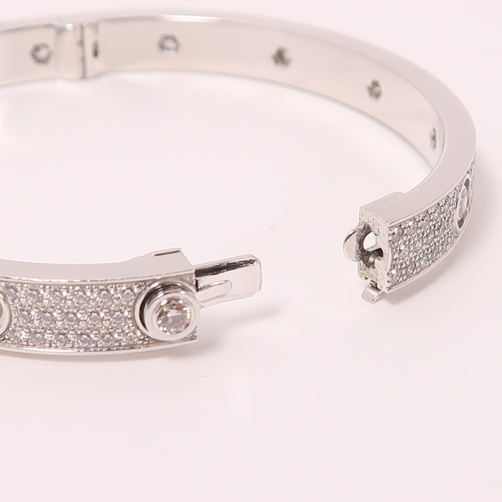 CARTIER 18K白金Love Bangle Full Diamond手鐲Cartier#17