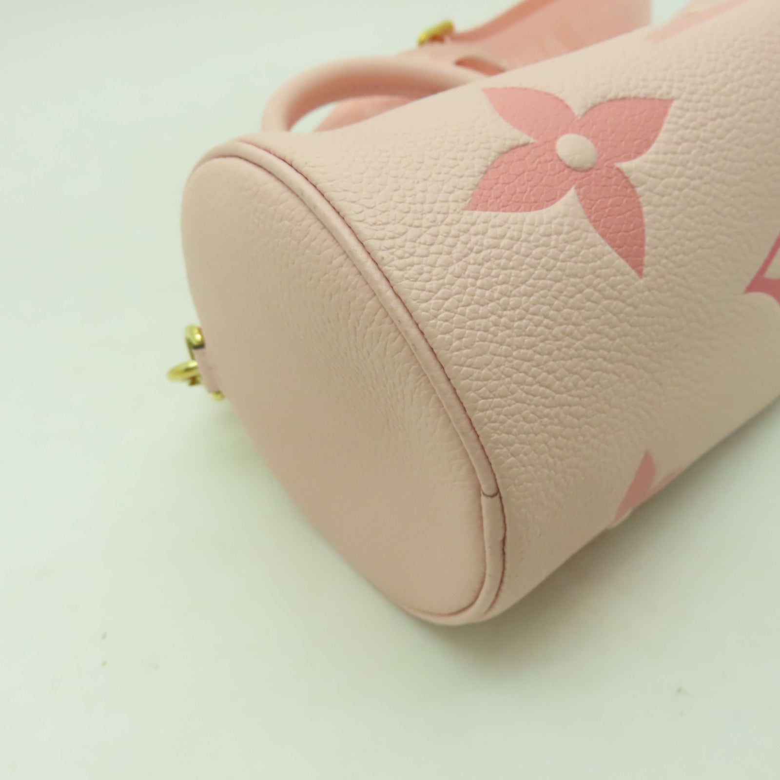 LOUIS VUITTON 【激減優惠】Monogram Empreinte Papillon BB金扣手挽肩背兩用袋粉紅色