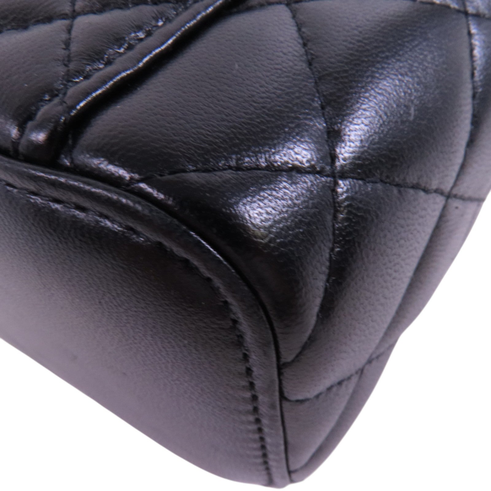 CHANEL 羊皮皮革Mini Vanity Case金扣鏈帶肩背袋