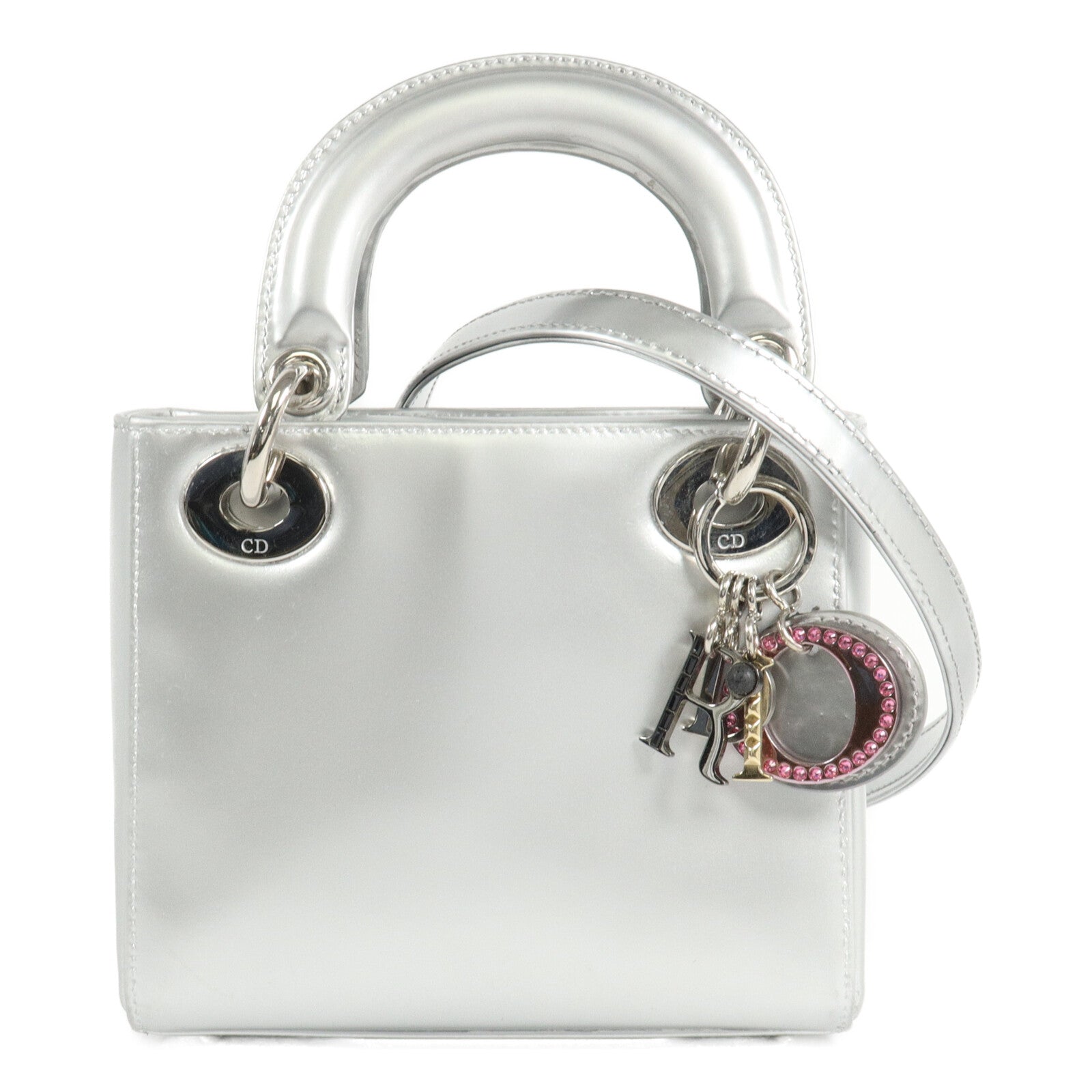 Dior Mirror Metallic Patent Mini Lady Dior Limited Edition手挽肩背兩用袋
