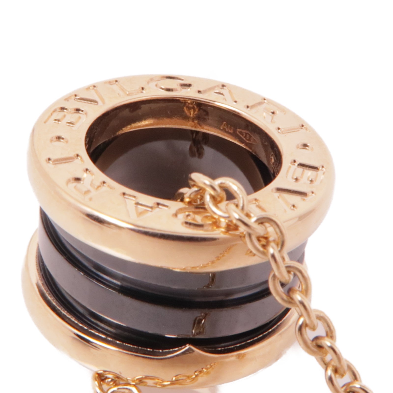 BVLGARI 18K玫瑰金/陶瓷B-Zero1 Necklace項鍊