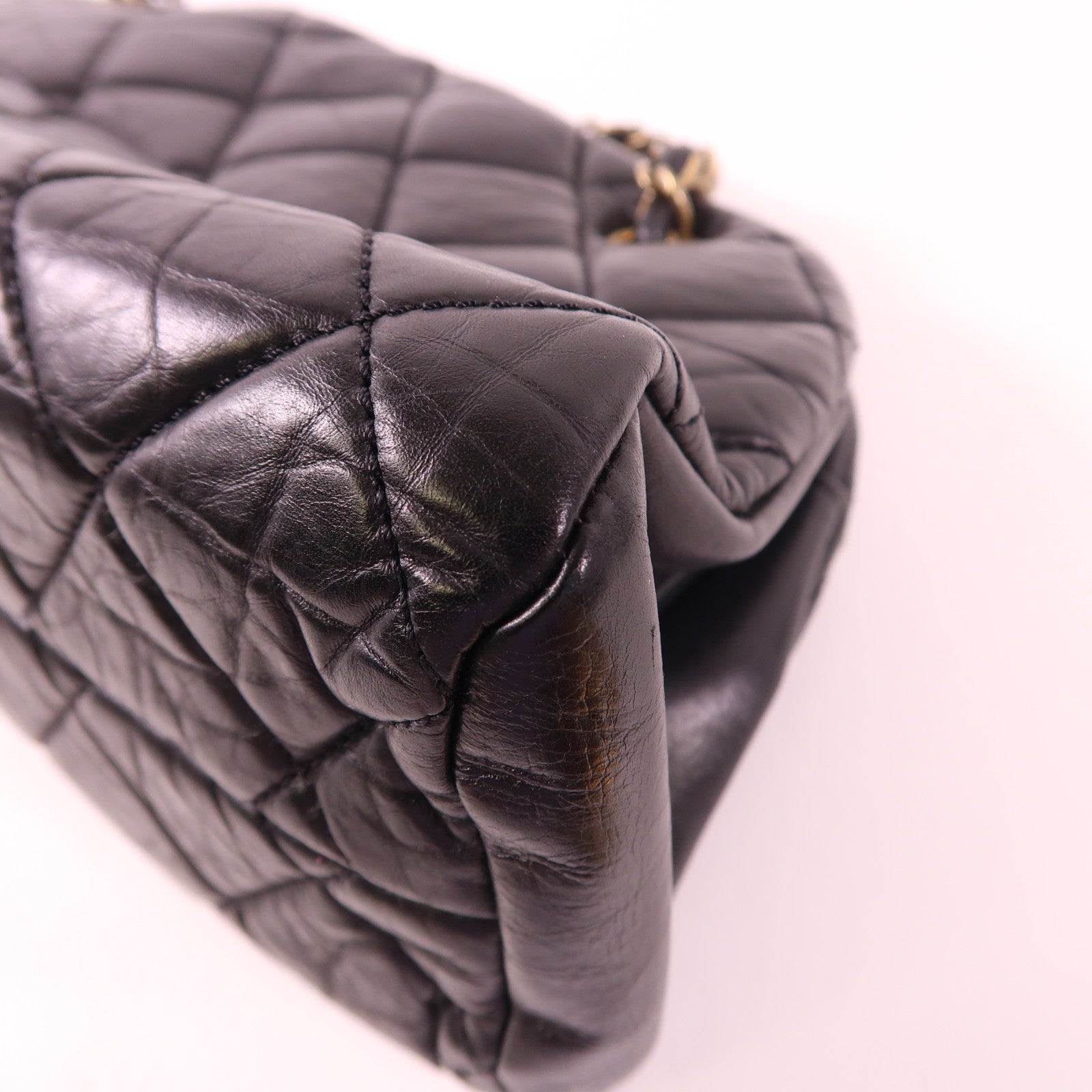 CHANEL 牛皮皮革Chain Shoulder Bag金扣鏈帶肩背袋