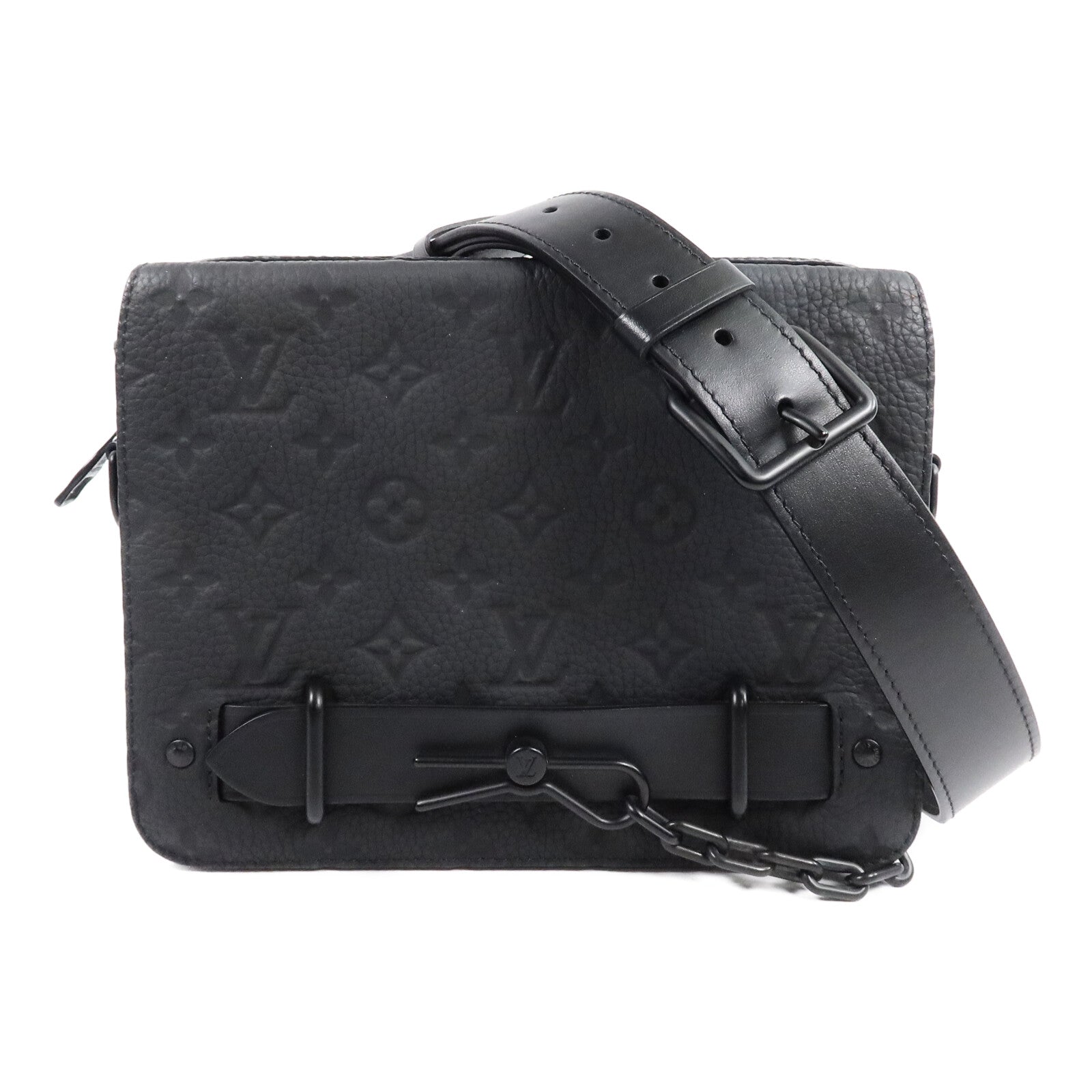 LOUIS VUITTON Monogram Taurillon Steamer Messenger肩背袋