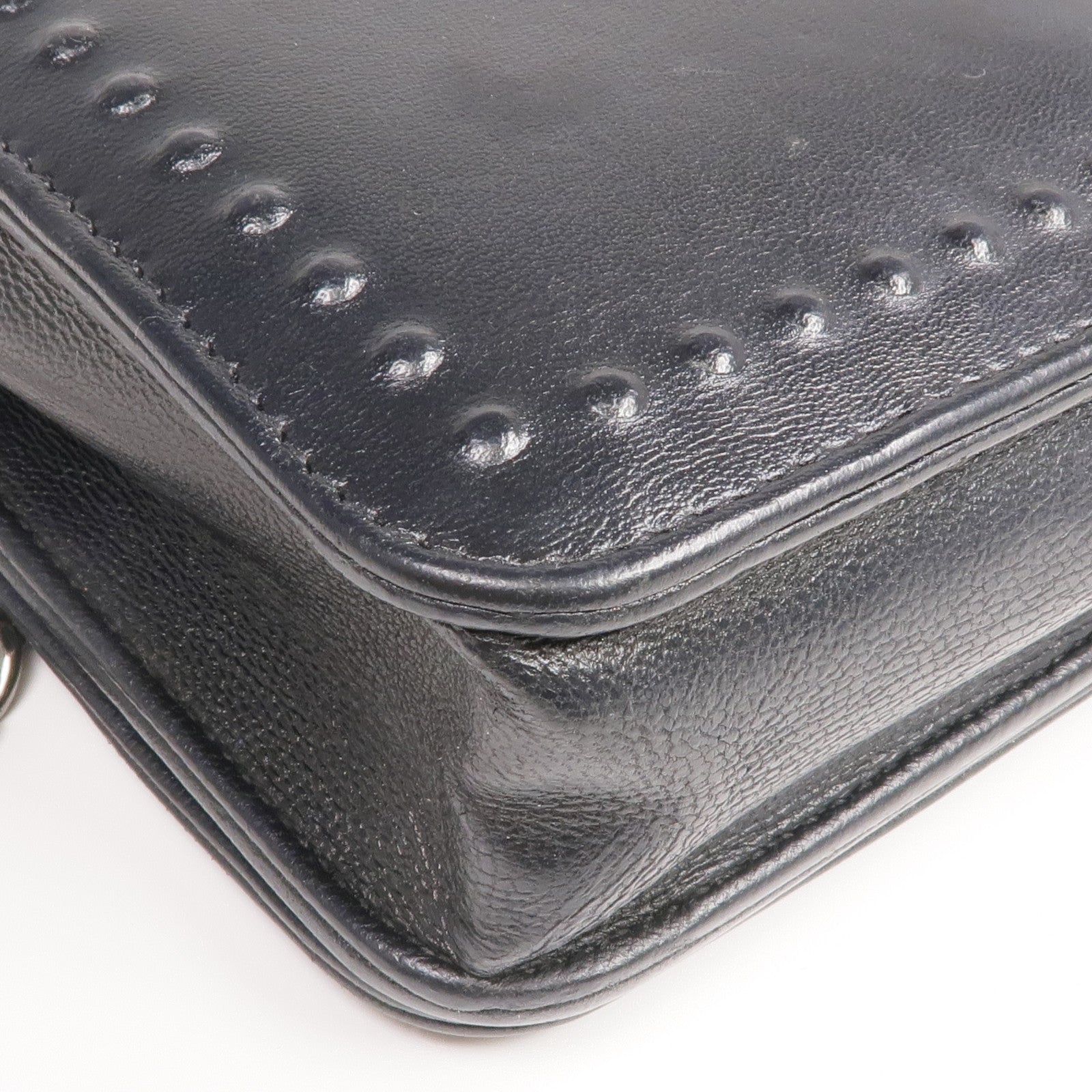 CHANEL 羊皮皮革WOC Wallet On Chain銀扣鏈帶肩背袋