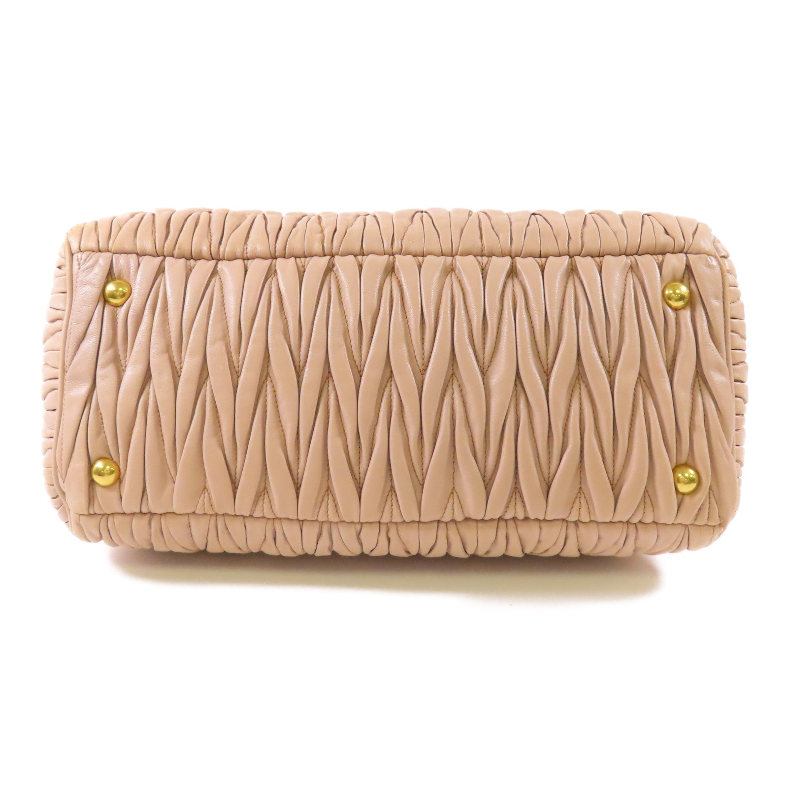 Miu Miu 牛皮皮革2 Way Bag金扣手挽肩背兩用袋