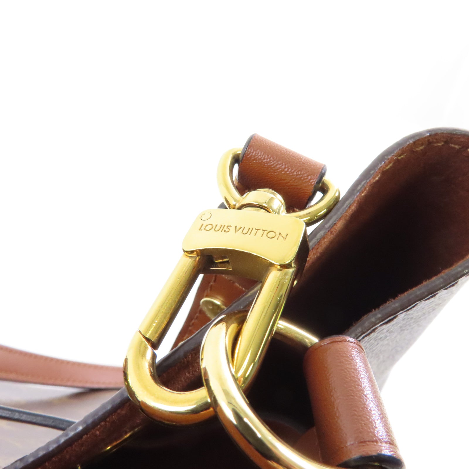 LOUIS VUITTON Monogram Neo Noe MM金扣肩背袋棕色