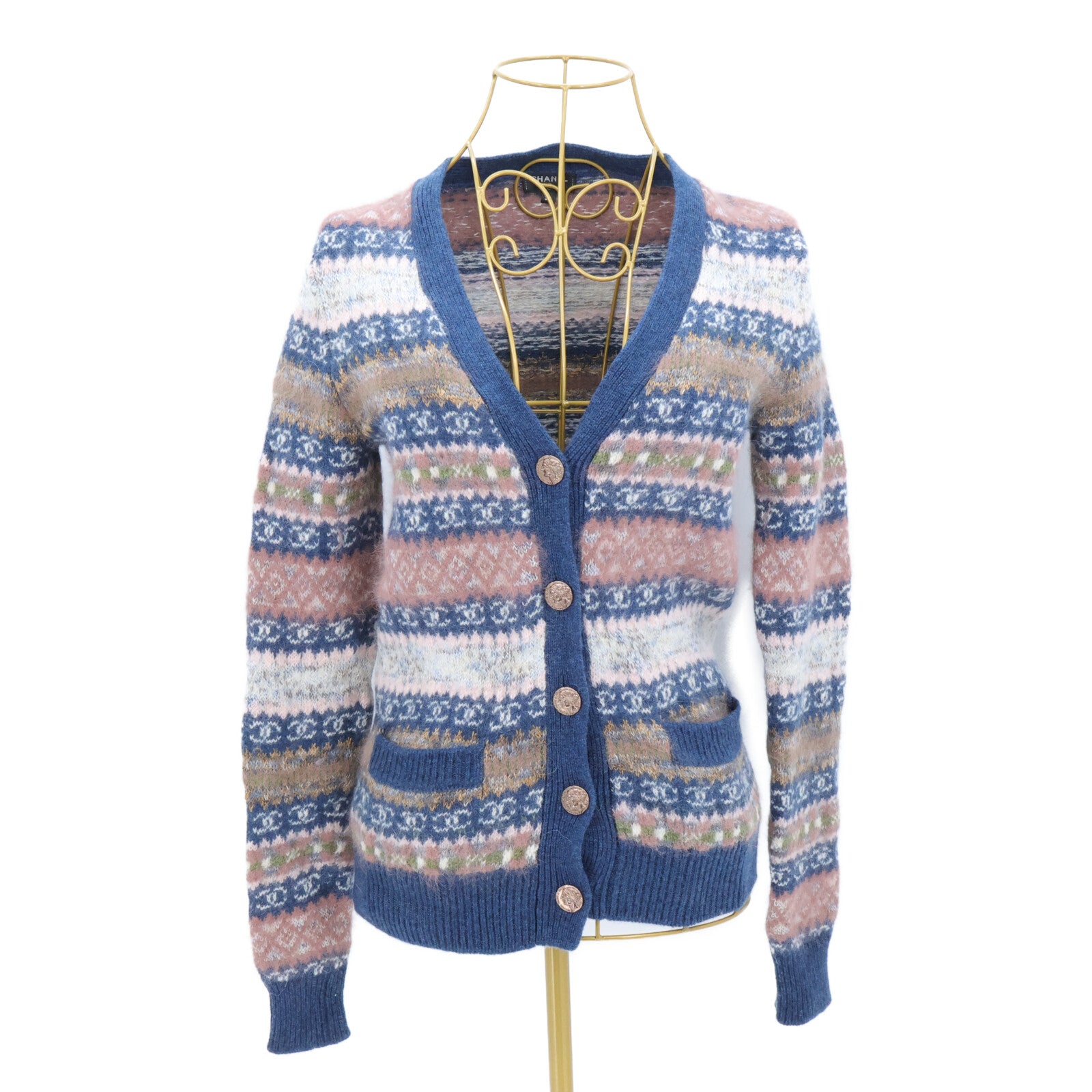 CHANEL Knit Button Front Shirt針織