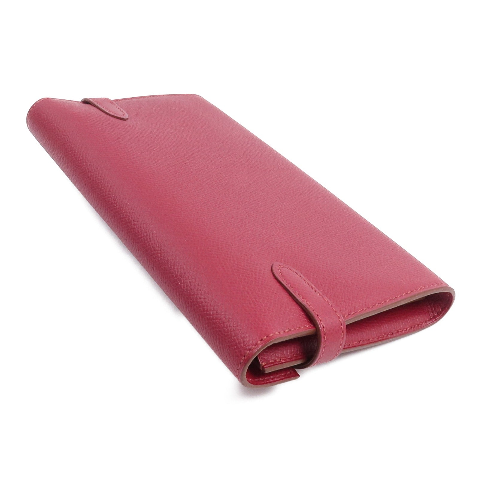 HERMES Epsom皮革Kelly Long Wallet長錢包Rubis