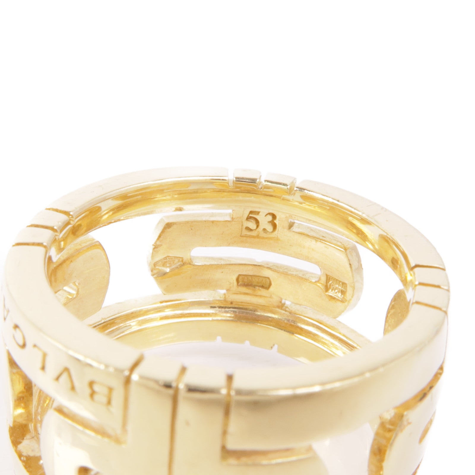 BVLGARI 18K黃金Parentesi Ring戒指Bvlgari#53/US#6.25
