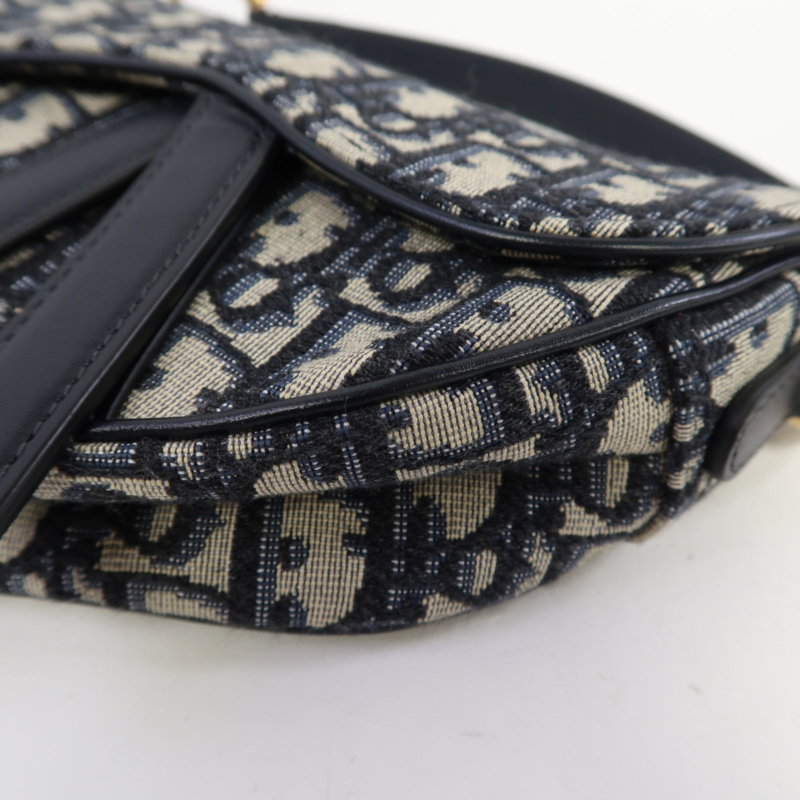 Dior 【激減優惠】帆布Shoulder Bag金扣手挽袋藍色