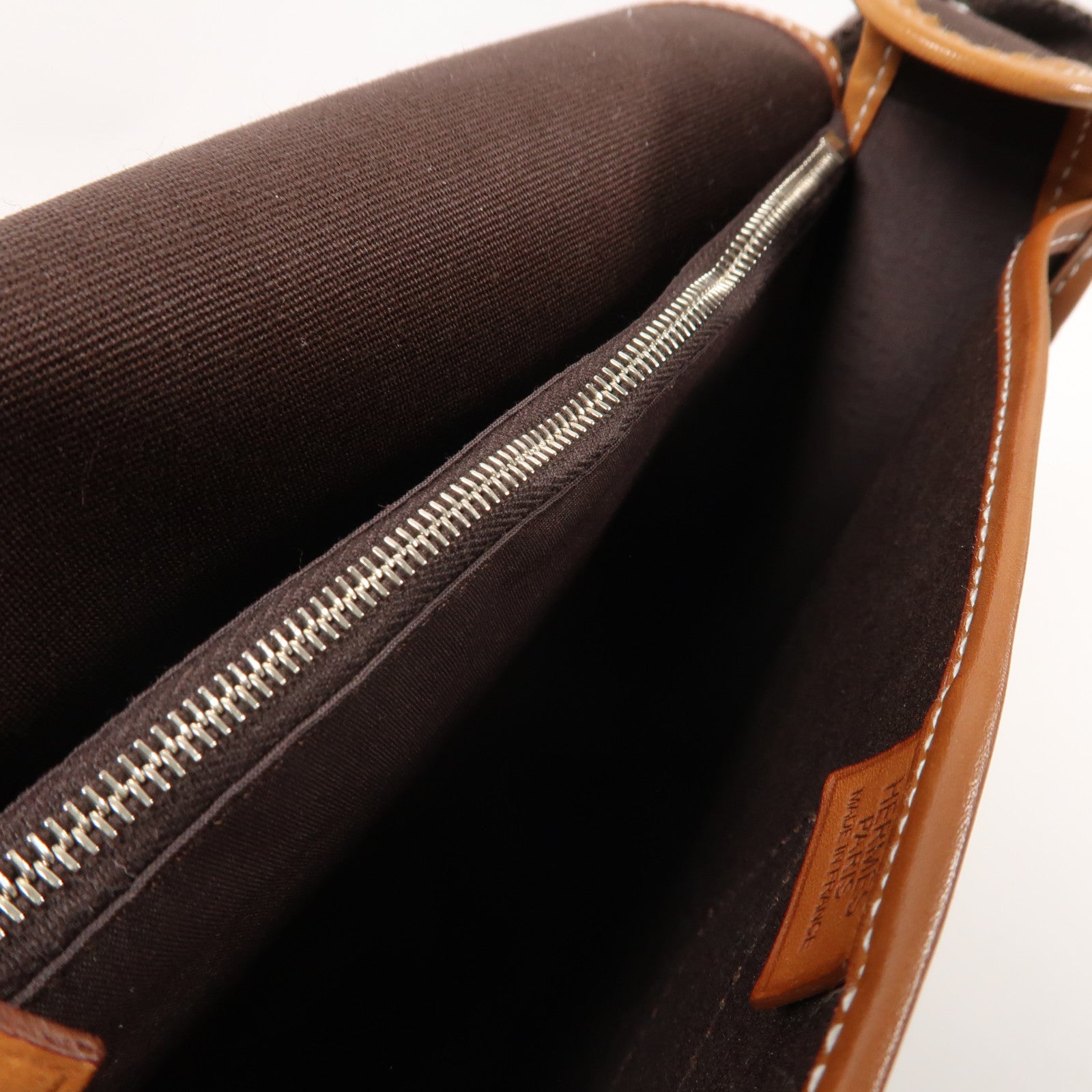 HERMES 【激減優惠】帆布Buenaventura Mini Shoulder Bag銀扣啡色