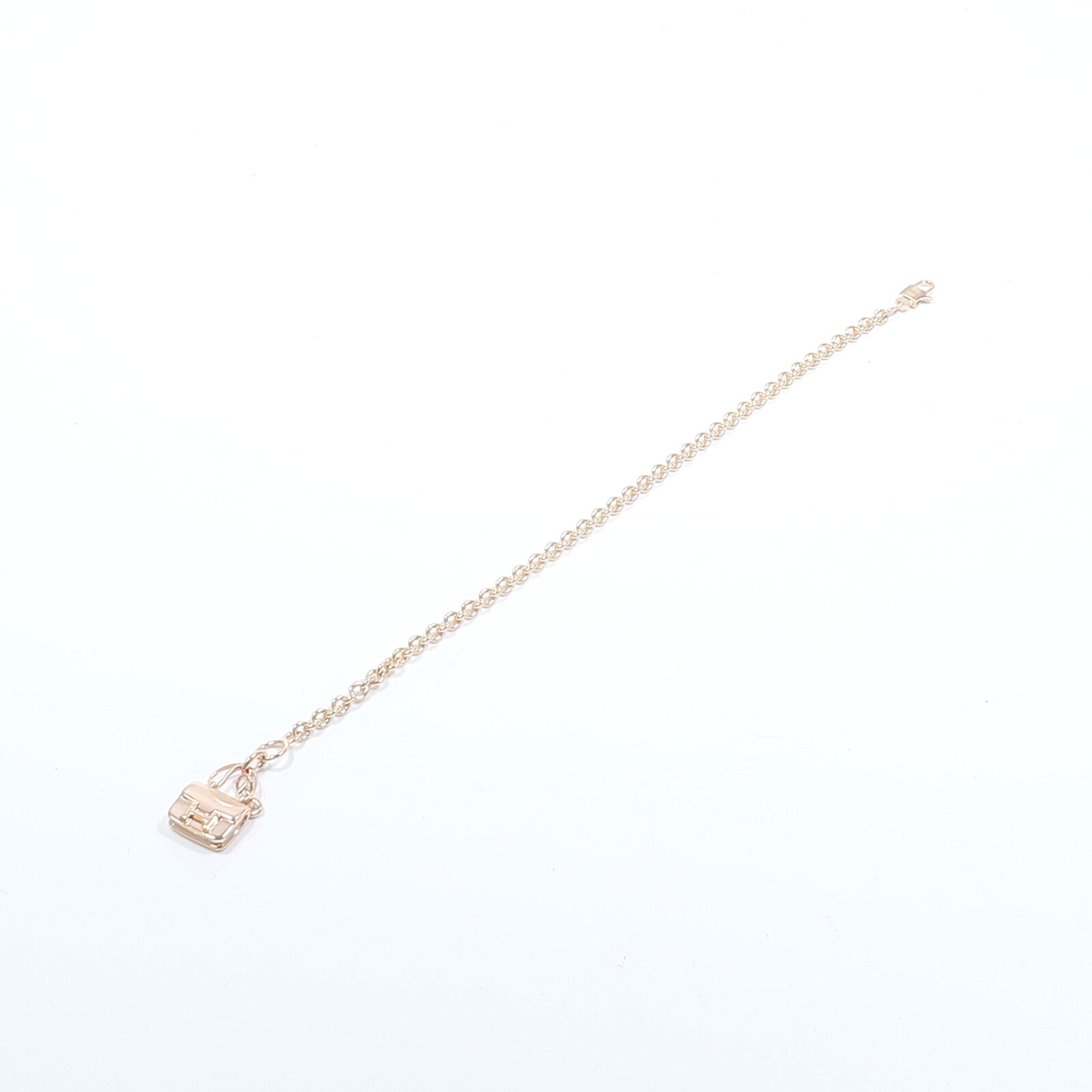 HERMES 18K玫瑰金Amulettes Constance Bracelet鑽石手鏈