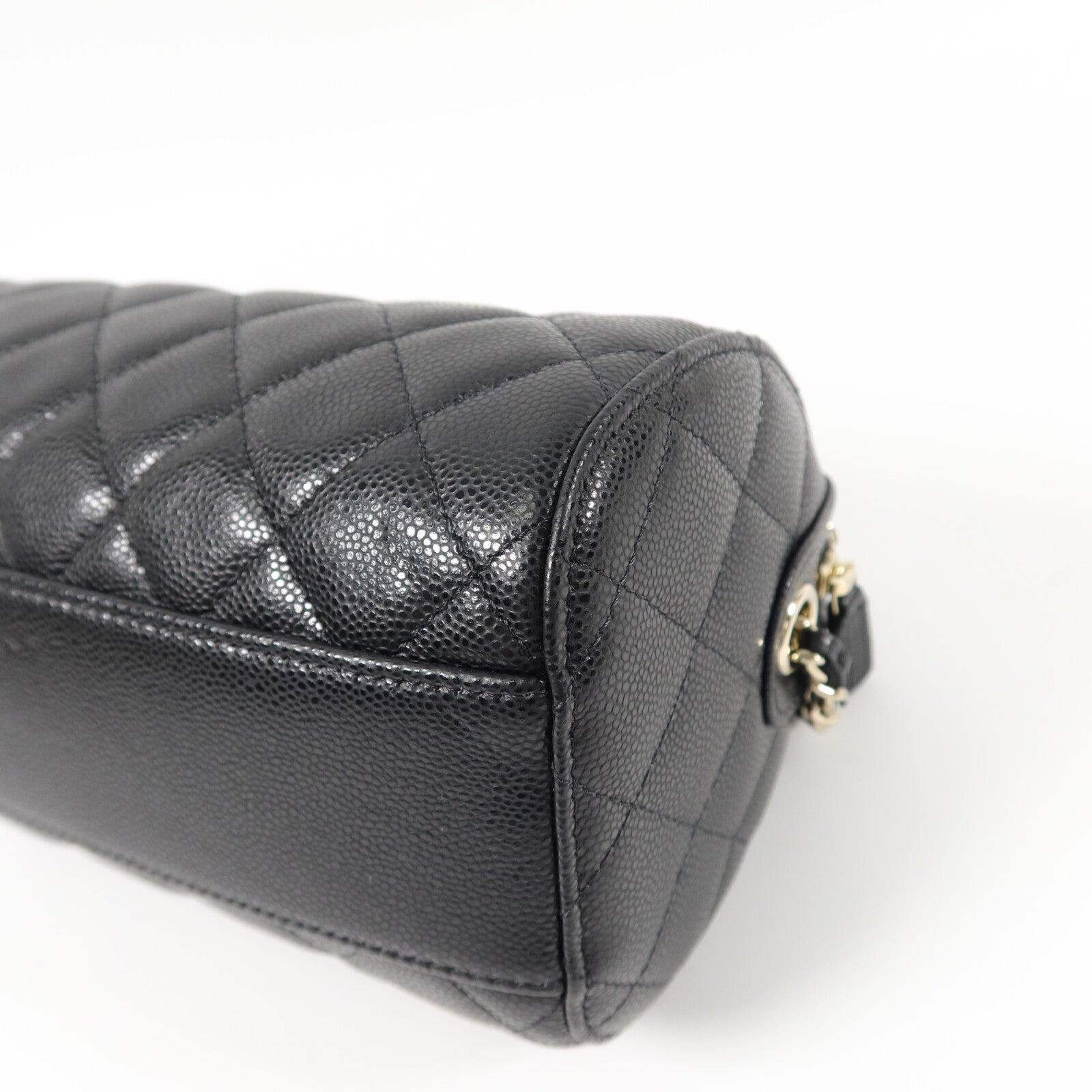 CHANEL 牛皮皮革Mini Bowling Bag手挽肩背兩用袋