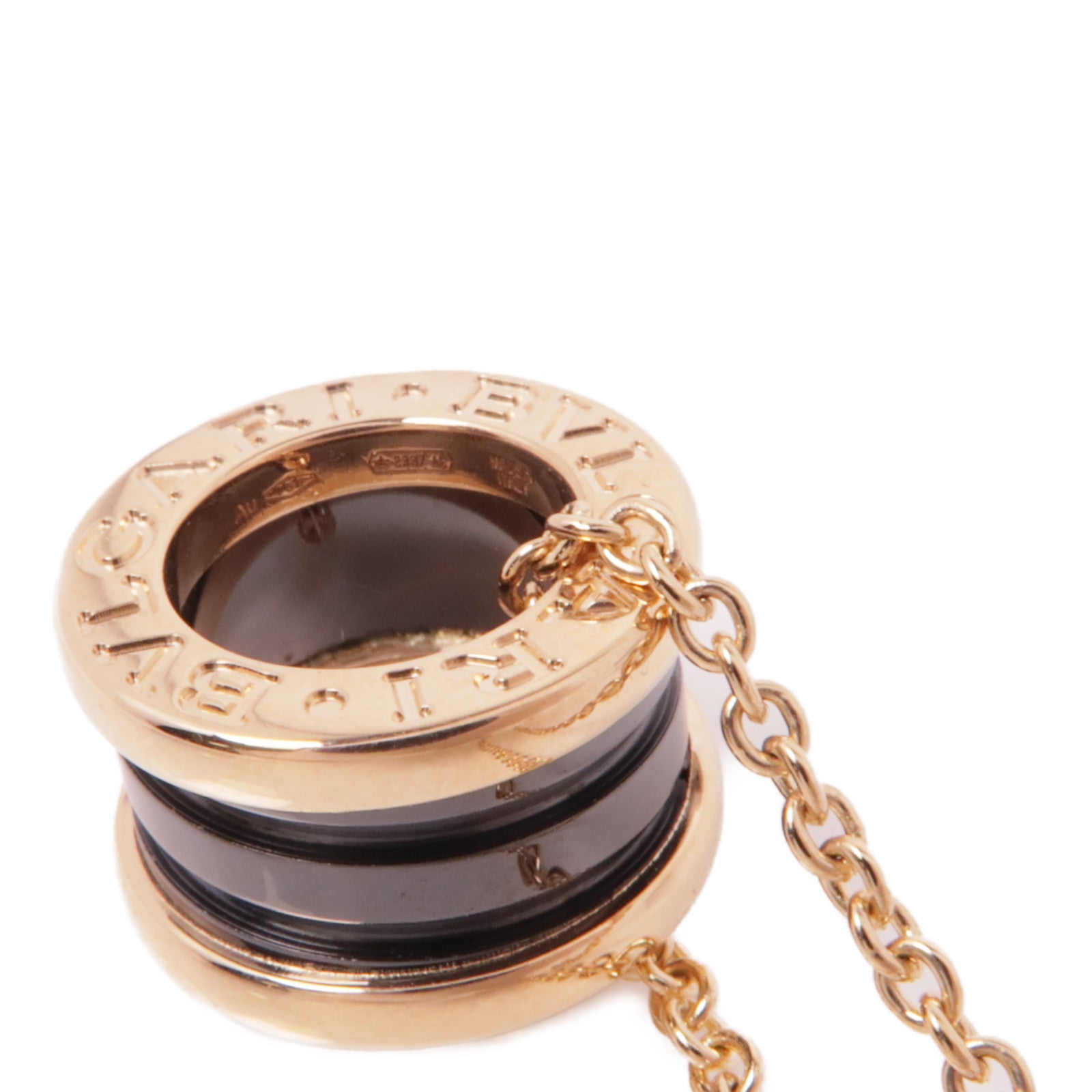 BVLGARI 18K玫瑰金/陶瓷B-Zero1 Necklace項鍊