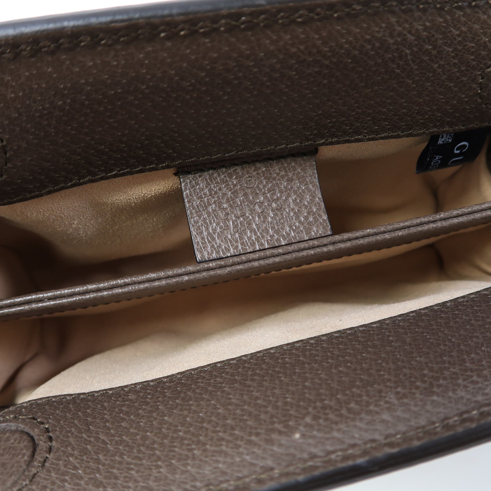 GUCCI 【激減優惠】塗層帆布Ophidia GG金扣鏈帶肩背袋啡色