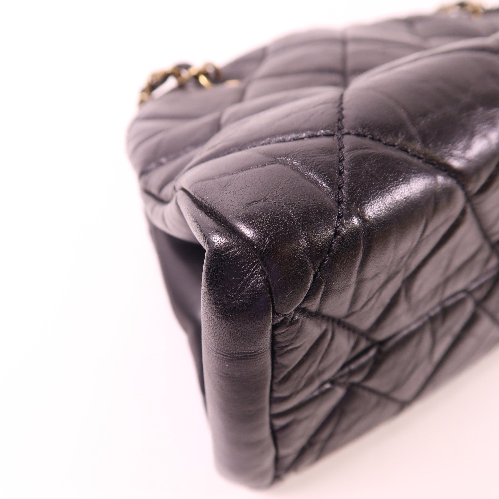 CHANEL 牛皮皮革Chain Shoulder Bag金扣鏈帶肩背袋