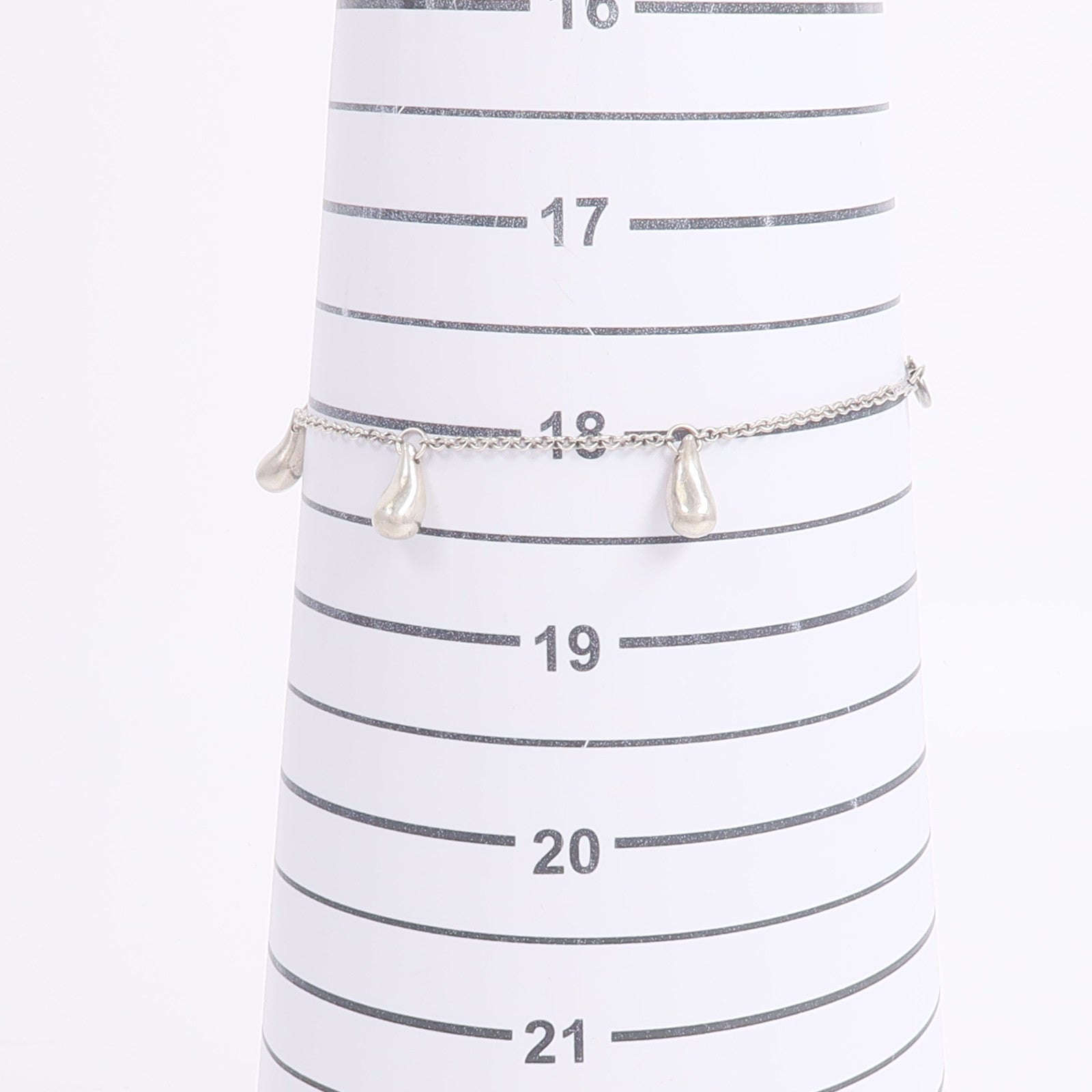 TIFFANY＆CO 925純銀Elsa Peretti Teardrop 5 Bracelet手鏈