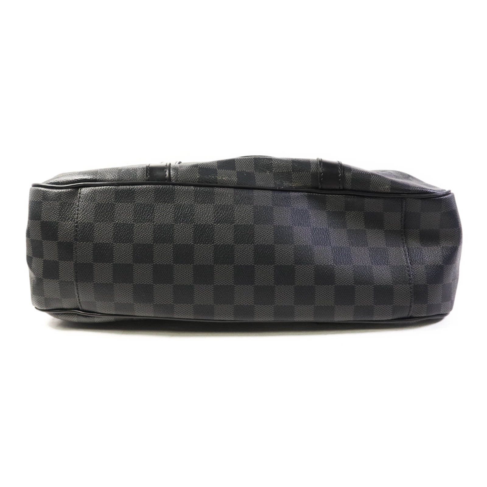 LOUIS VUITTON Damier Graphite Tadao PM銀扣手挽肩背兩用袋