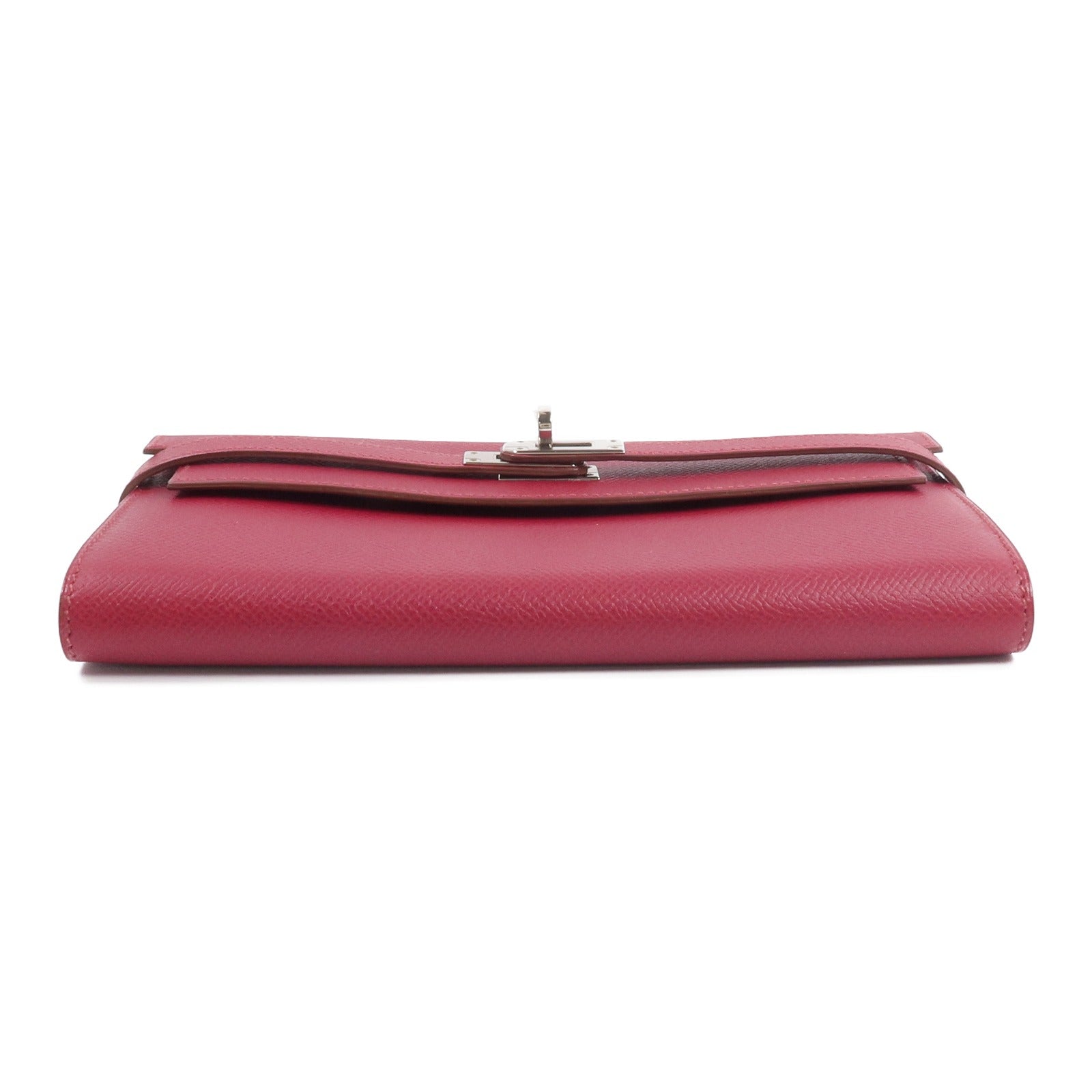 HERMES Epsom皮革Kelly Long Wallet長錢包Rubis