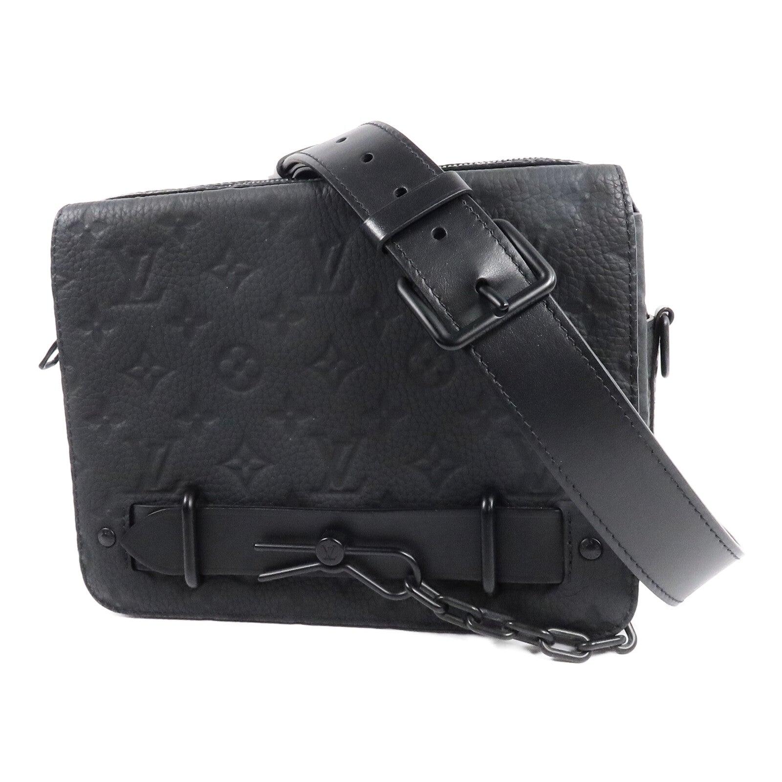 LOUIS VUITTON Monogram Taurillon Steamer Messenger肩背袋