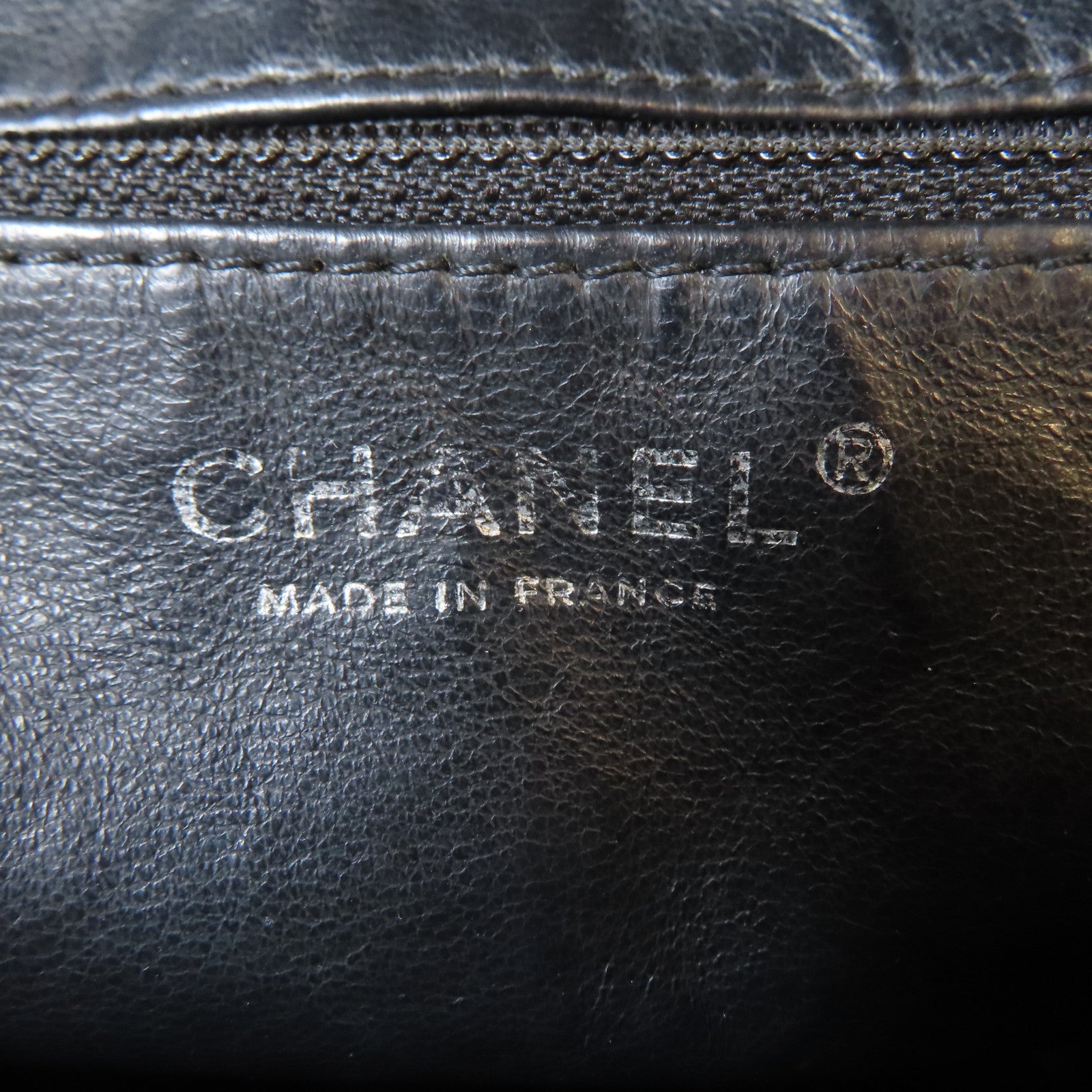 CHANEL 菱格牛皮皮革2.55 Chain Shoulder Bag黑扣鏈帶肩背袋黑色